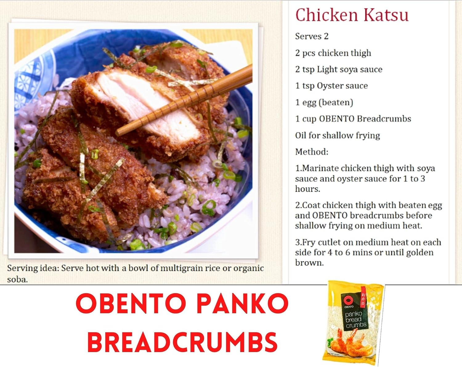 Obento Panko Breadcrumbs, 200 G image number 2