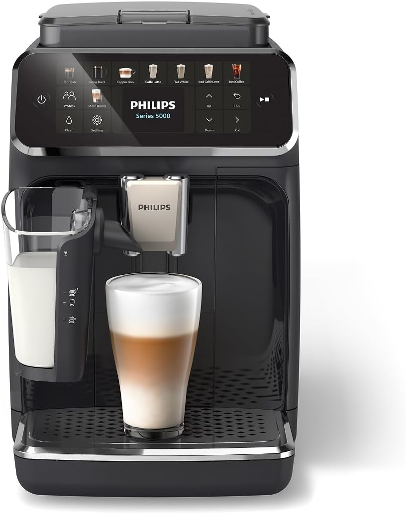 Philips 5500 Series Fully Automatic Espresso Machine &ndash; 20 Hot & Iced Coffees, Quick-To-Clean Lattego Milk System, 40% Quieter with Silentbrew, Less Waiting with Quickstart, Glossy Black (EP5541/20) image number 3