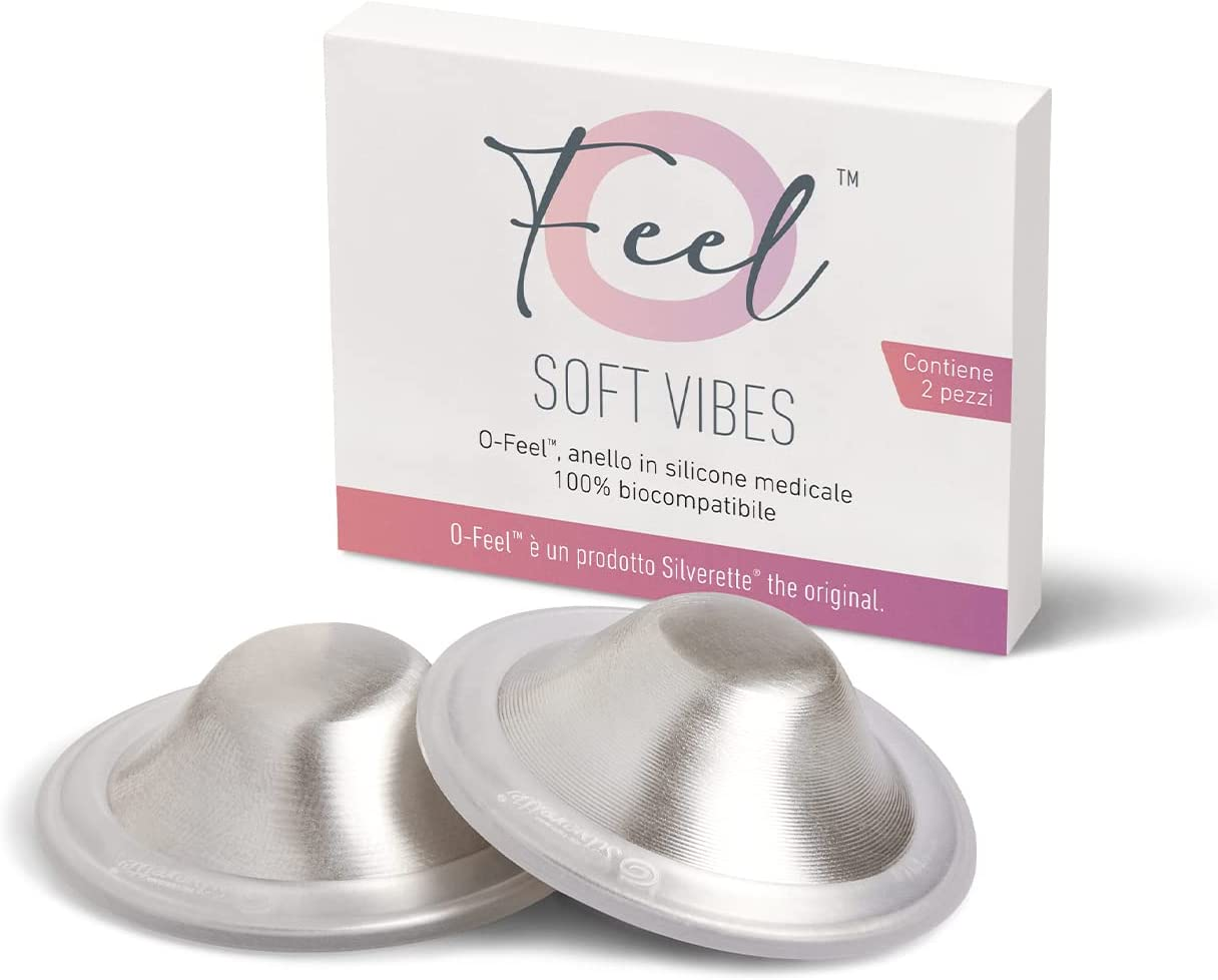 SILVERETTE the Original Silver Nursing Cups with O-Feel Silicon Ring - Soothe and Protect (Silverette + O-Feel) (Regular) image number 2