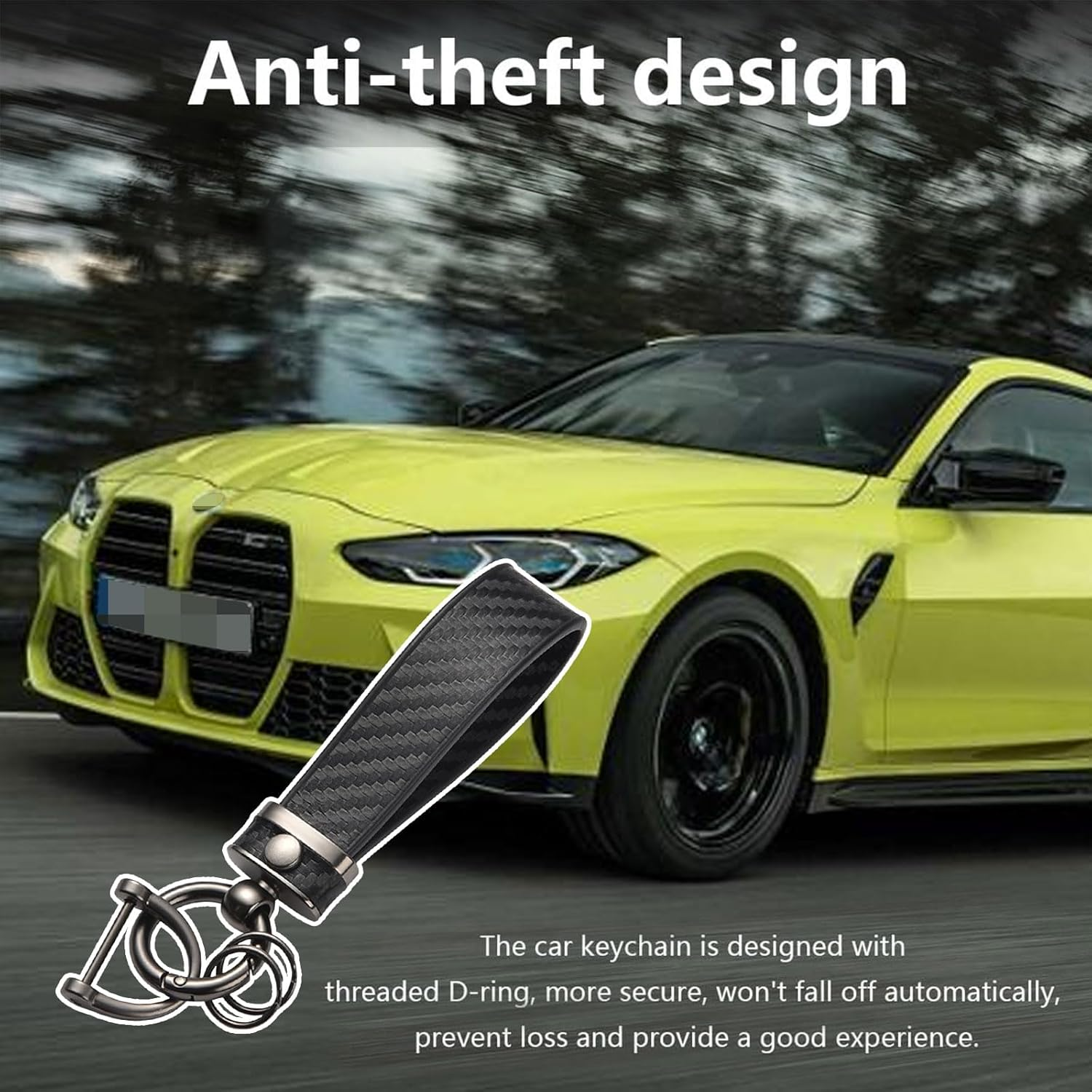 MAEZOE Leather Car Keychain with Zinc Alloy Durable Metal Clip &ndash; Premium 360&deg; Rotating Design, Ideal for Daily Use & Gift, Fits Multiple Car Key Types