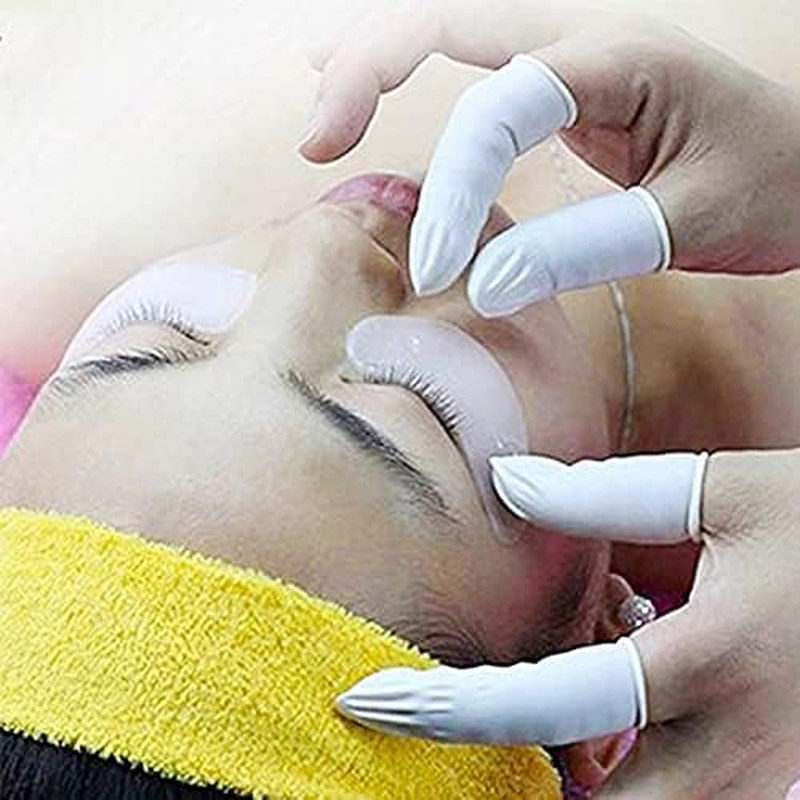 400 Count Latex Finger Cots Large Fingertip Gloves Disposable Finger Rubber Tips Protector Anti-Static image number 5