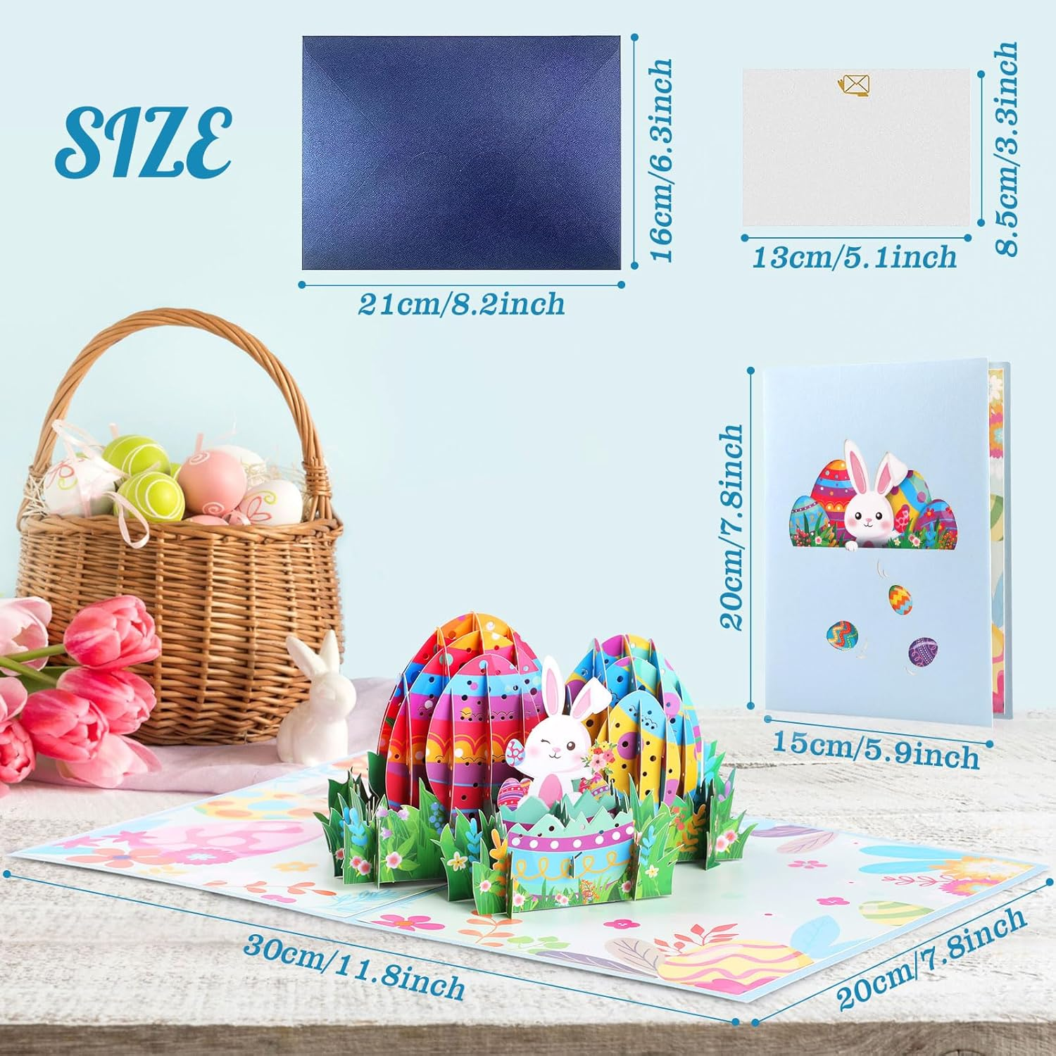 WD&CD Easter Day Card, 3D Greeting Happy Easter Card, Pop up Card Congratulation Card for Easter Sunday Card, Best Easter for Friends Husband Wife Mother Father Children Boys Girls, Color 2 image number 4