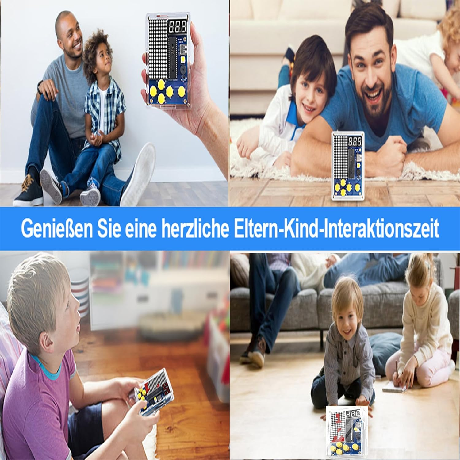 1 X DIY Game Console Handset with Acrylic Casing, DIY Soldering Electronic Building Kit, Game Console with Four Games Soldering Kit for Soldering and Science Education, Fun Soldering Learning Set. image number 3