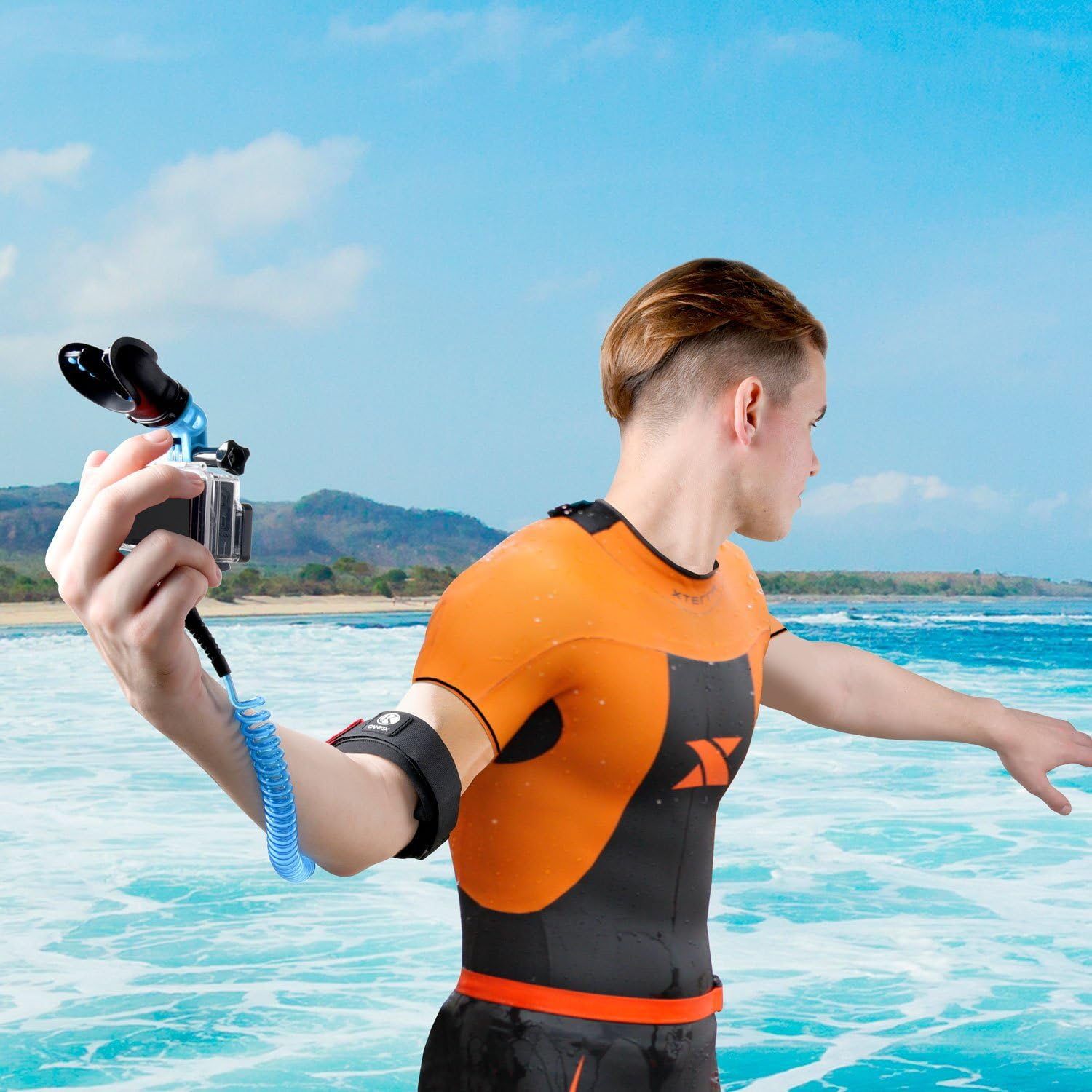 CAMKIX Replacement Surf Mouth Mount and Armstrap Coil Kit Compatible with Gopro Hero/Dji Osmo Action Cameras image number 3