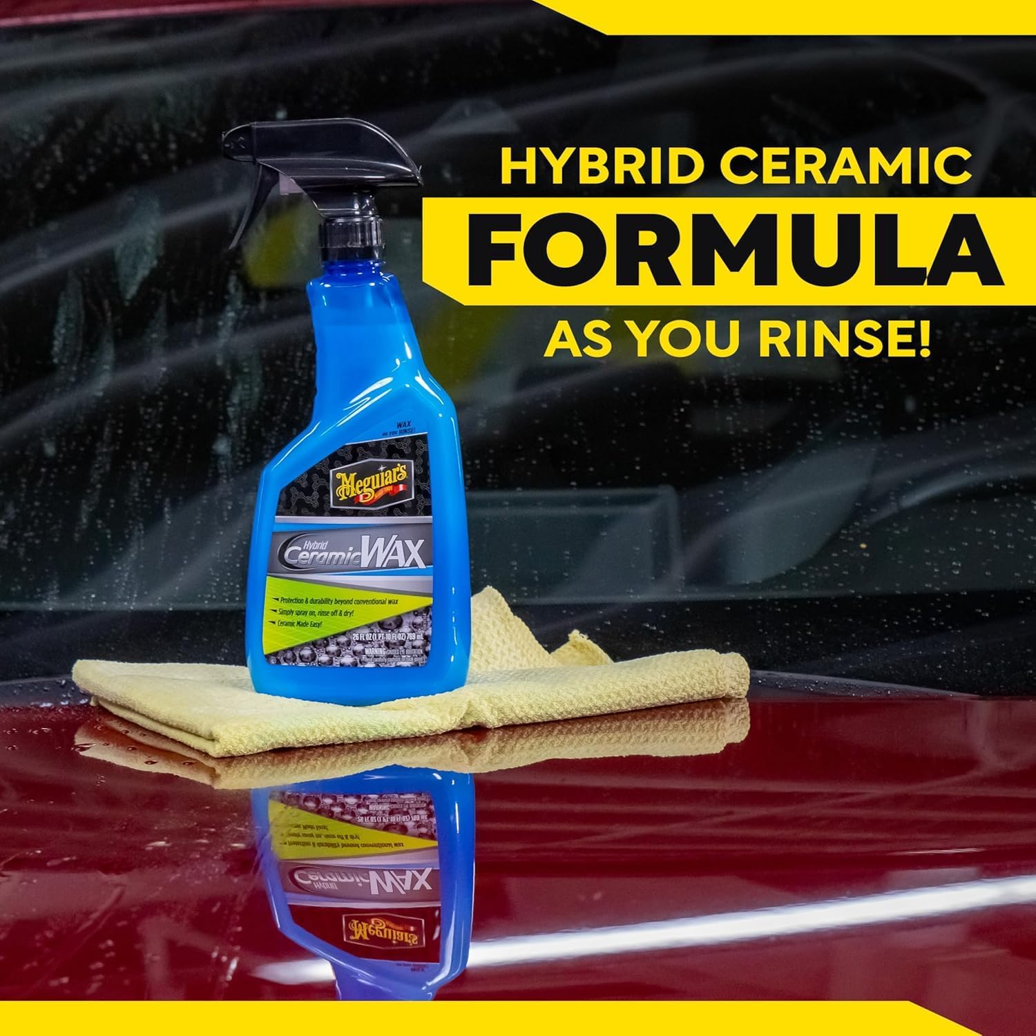 Meguiar'S Hybrid Ceramic Wax 768Ml - Easy-To-Use Spray Wax for Car Detailing with the Superior Protective Power of Advanced Sio2 Hybrid Barrier Technology - G190526EU