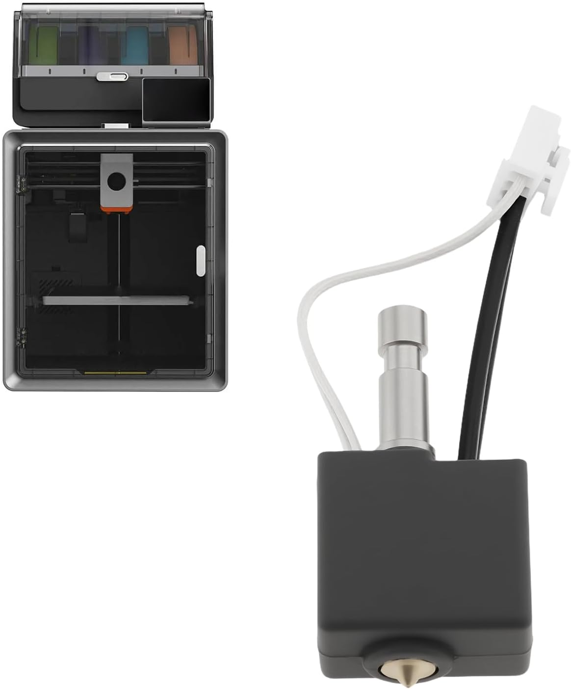 Emagtech 1 Set 3D Printer Accessories Hotend Cobra 0.4Mm Brass Nozzle Hot End Compatible with Kobra S1 Compatible with Cobra S1 47X16X19.5Mm