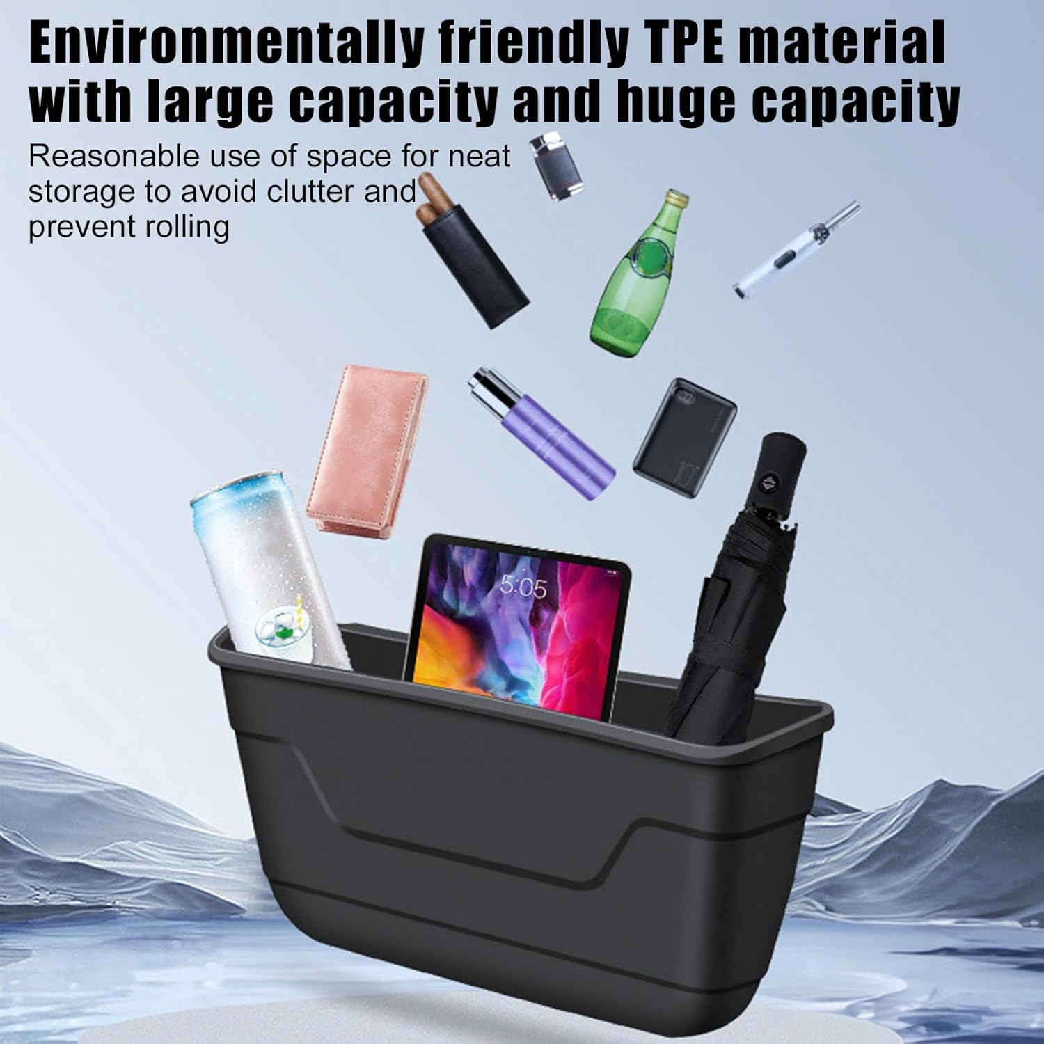 Backseat Car Organizer, Convenient Space Saving, Car Organizer Backseat, for Organization Road-Trip Vehicle Commute Family Travel Daily Driving image number 3