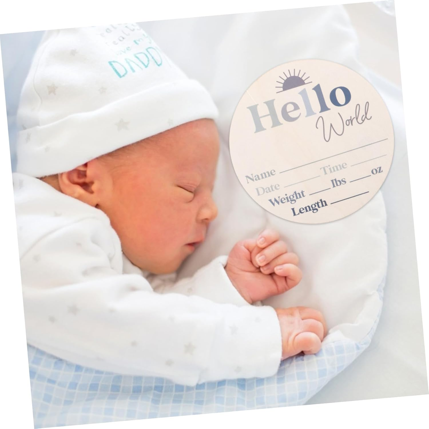 YARNOW Wooden Baby Milestone Discs Newborn Announcement Sign Monthly Growth Cards for Infant Birth Celebration Baby Shower Decoration image number 3