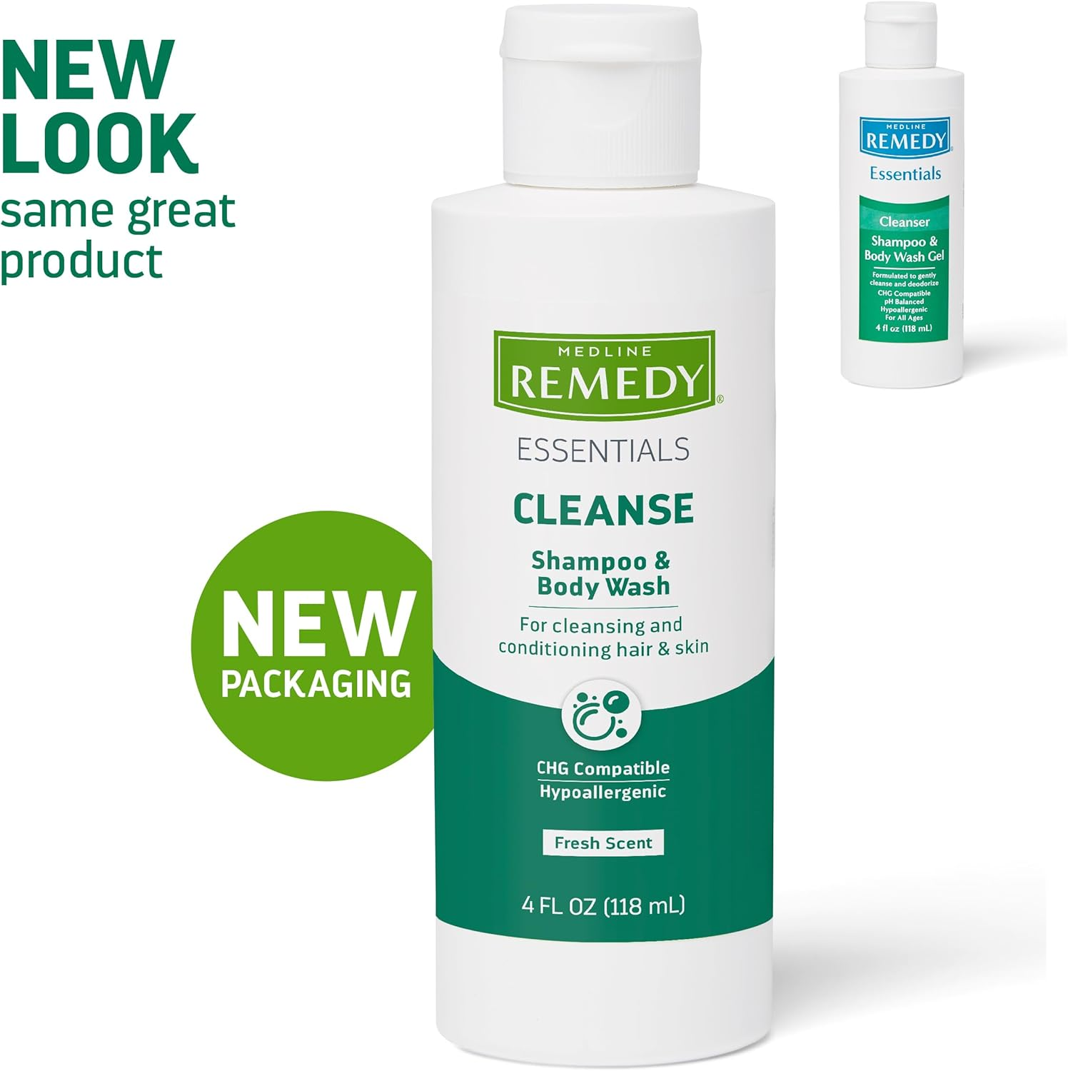 Medline MSC092SBW04H Remedy Basics Shampoo and Body Wash Gel, 120Ml image number 1