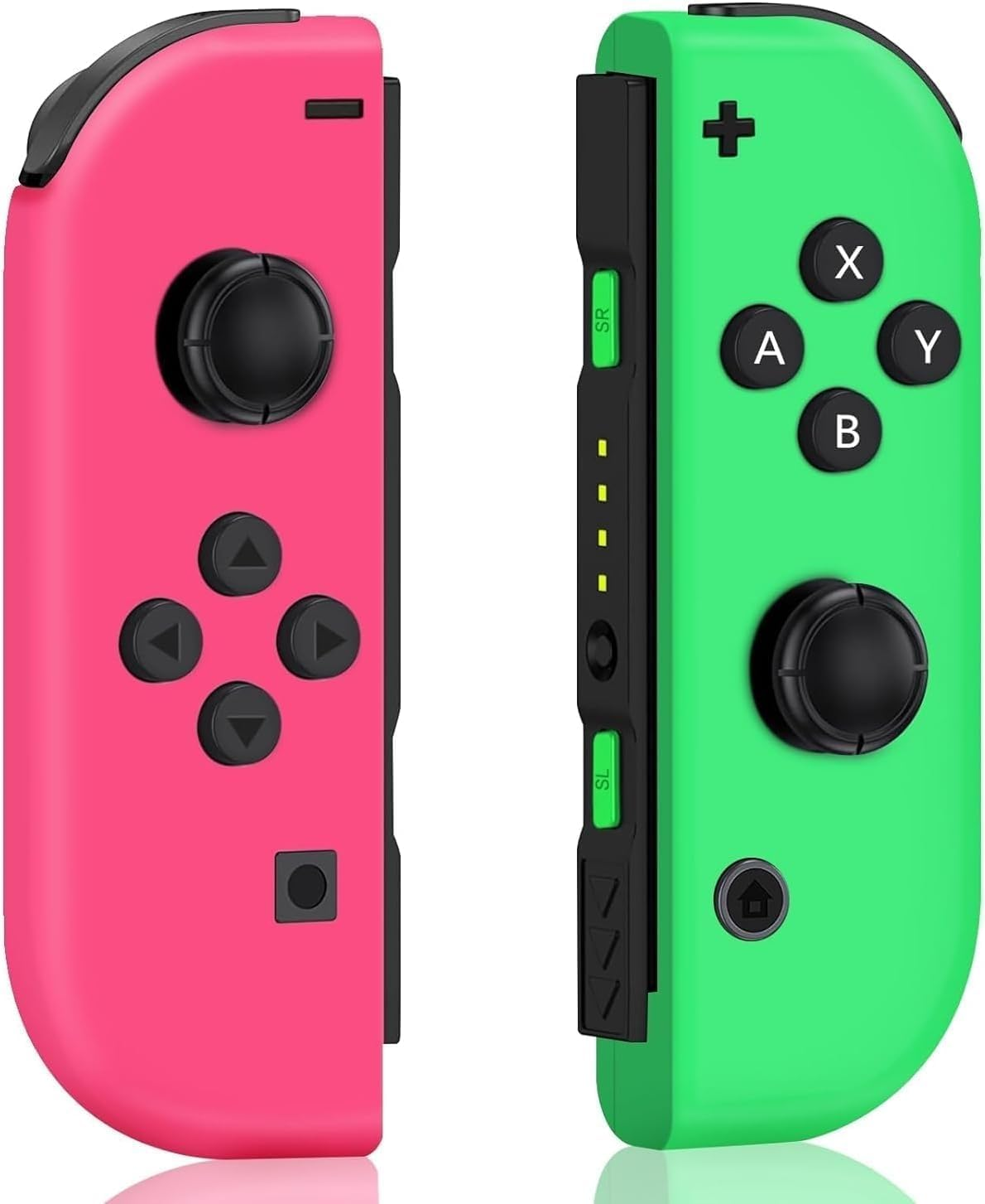 Joy Cons for Switch Controllers, Wireless Replacement for Switch Joycons, Left and Right Controllers Support Sports Dual Vibration,Wake-Up,Motion Control (Green and Pink) image number 1