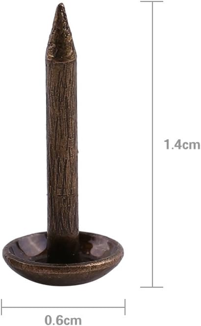 100Pcs Antique Bronze Upholstery Nail Wood Decorative Tack Stud for Home Furniture Decor (Size:Type1-Green Bronze) image number 1