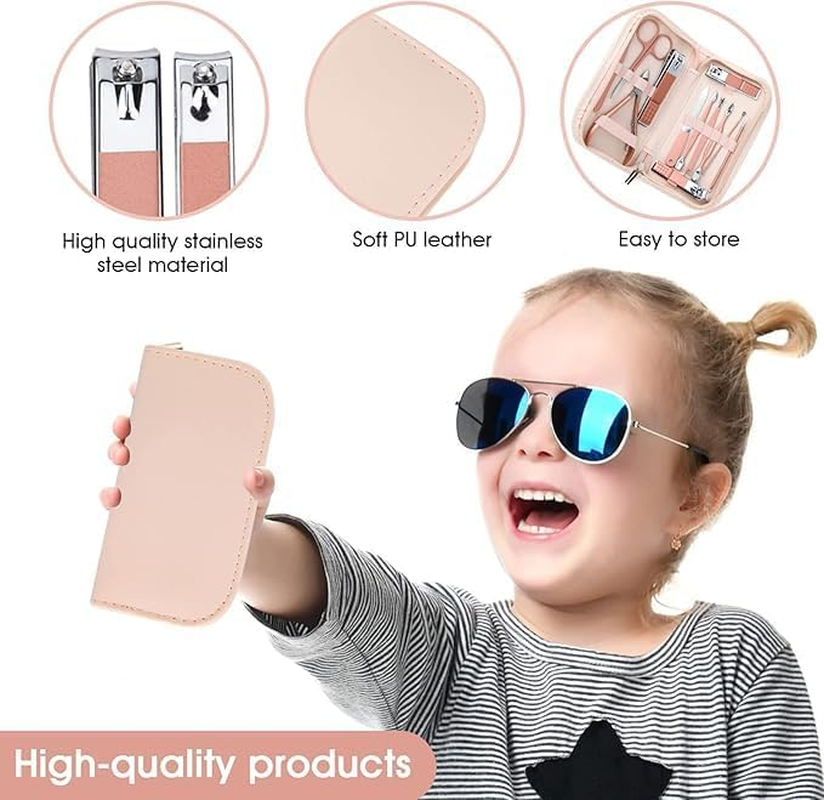 Miners2000 Nail Clippers and Beauty Tool Portable Set, Rose Gold Martensitic Stainless Steel Manicure Set 12 in 1, with Pink Leather Bag, Suitable for Home, Workplace, Outdoor Travel, Gift Giving, Beauty Salon image number 3