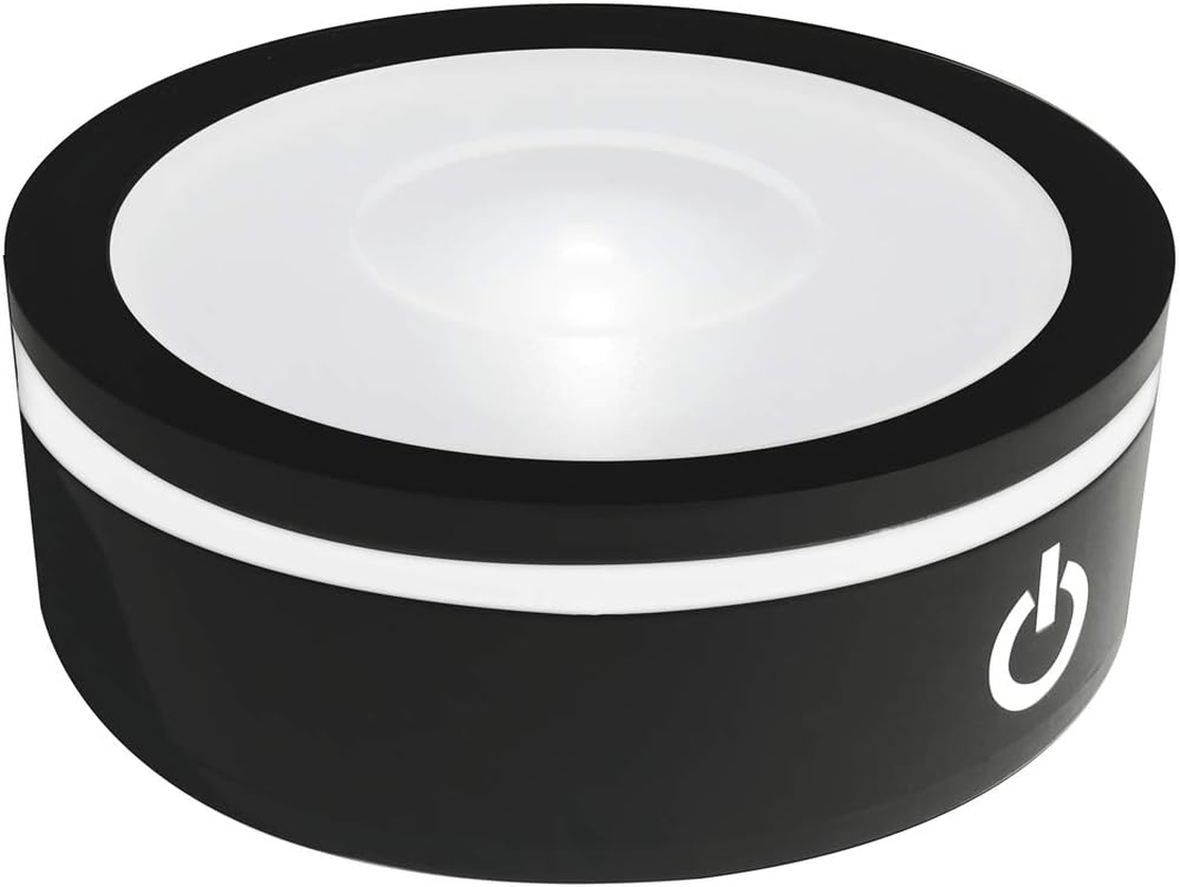 EUSTUMA LED Light Base Non-Slip round Display Stand for 3D Crystal Glass Ball Art with Sensitive Touch Switch,Multiple Colors Display,Holiday Party Decoration. (No Rotating)(Concave Base) image number 1