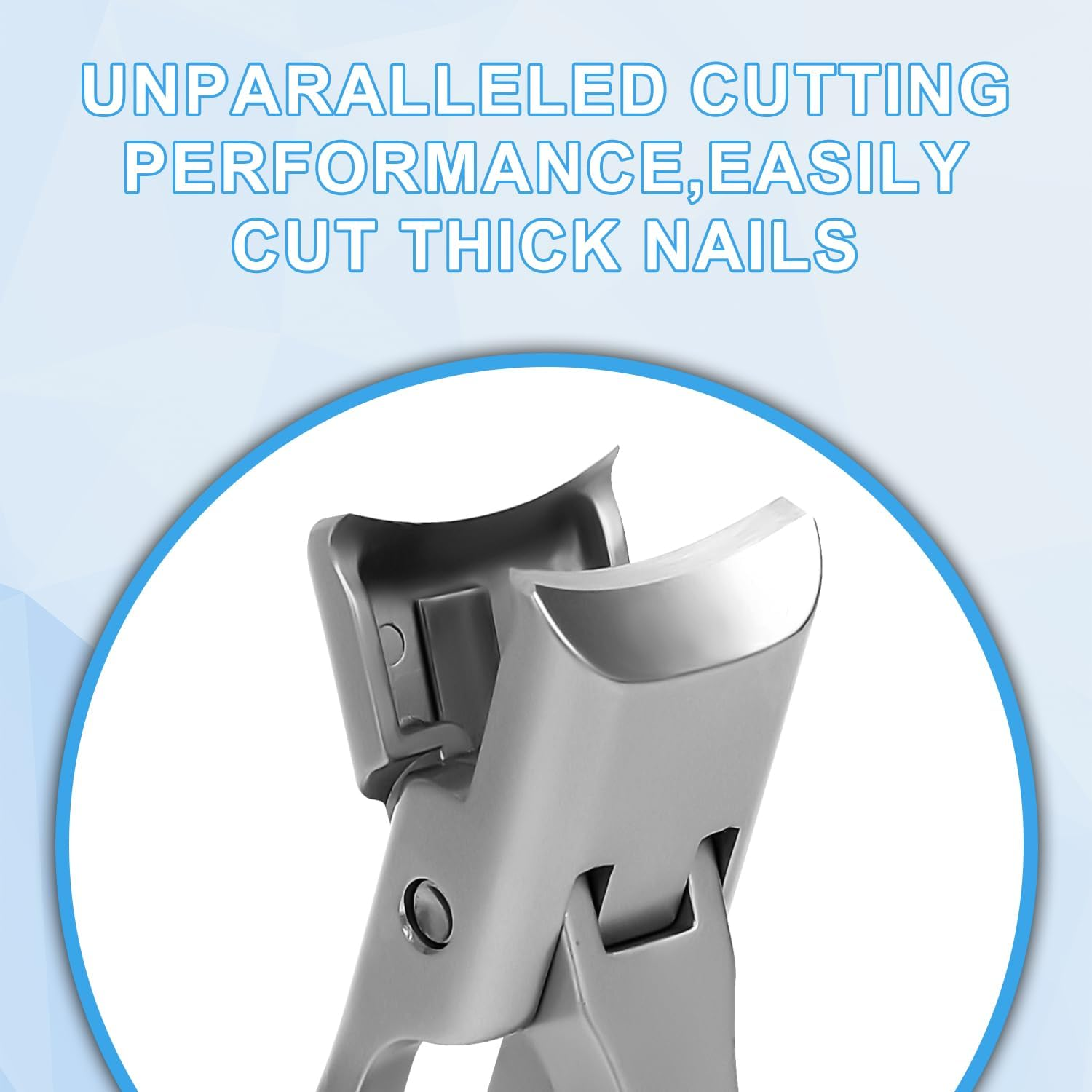 Toe Nail Clippers for Thick Nails, Sharp Nail Clippers Wide Mouth Toenail Clippers Seniors Super Sharp Stainless Steel Nail Clippers for Men Women (Silver) image number 1