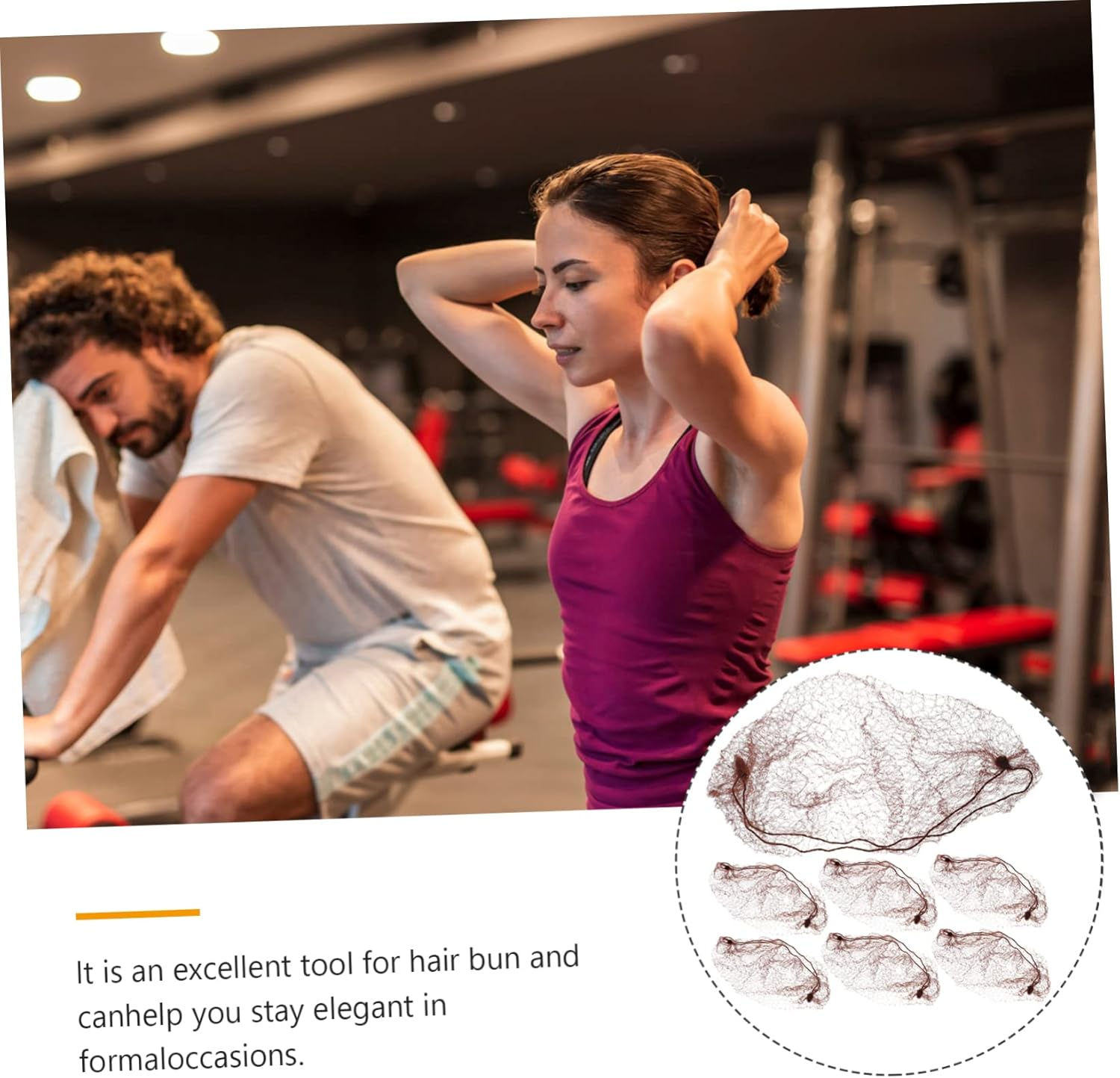 BIUDECO 50Pcs Invisible Elastic Hair Nets for Women Reusable Bun Net Elastic Mesh Hairnet Hair Bonnets Soft Comfortable for Hospital Lab Restaurant image number 3