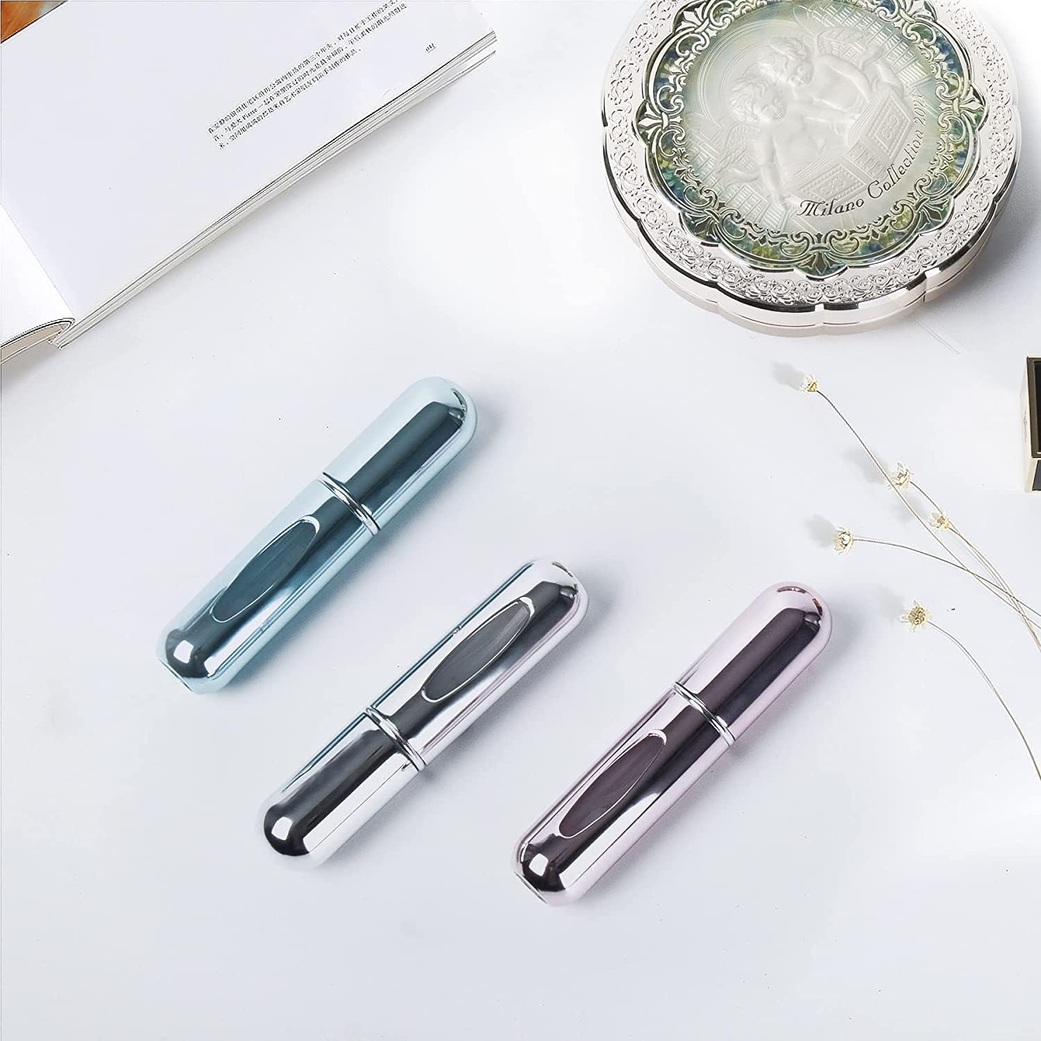 8Pcs Mini Refillable Perfume Portable Atomizer Bottle Refillable Perfume Spray, Refill Pump Case for Traveling and Outgoing,5Ml image number 4