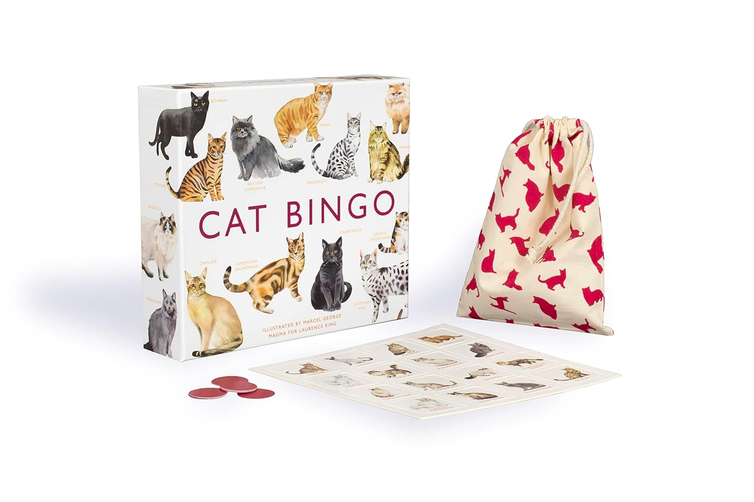 Laurence King Cat Bingo Game: 64 Breeds, Ages 6+ image number 2