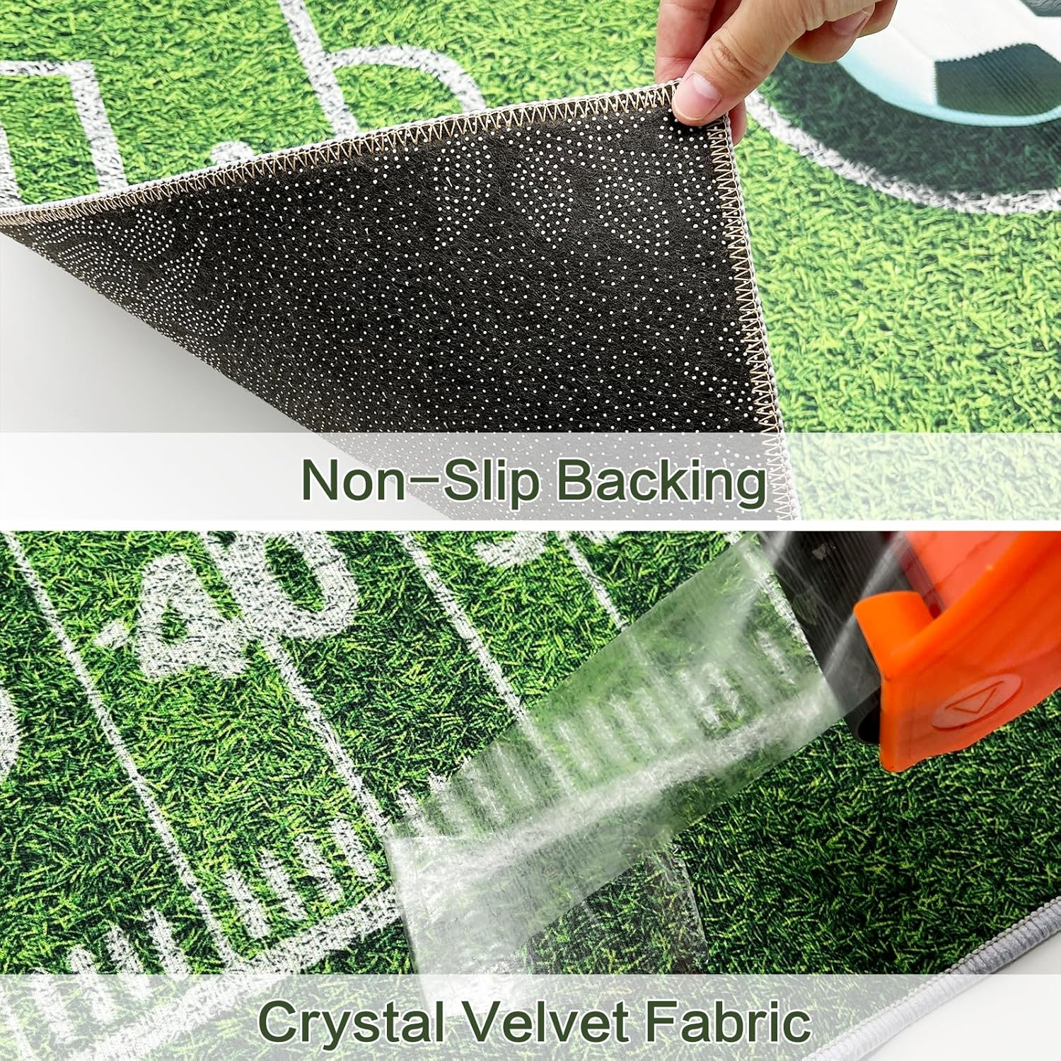 Area Rugs Football Rug, Have Fun Sport Play Mat, Non-Slip Playing Activity Centerpiece Floor Rug Carpets Decor for Home image number 1