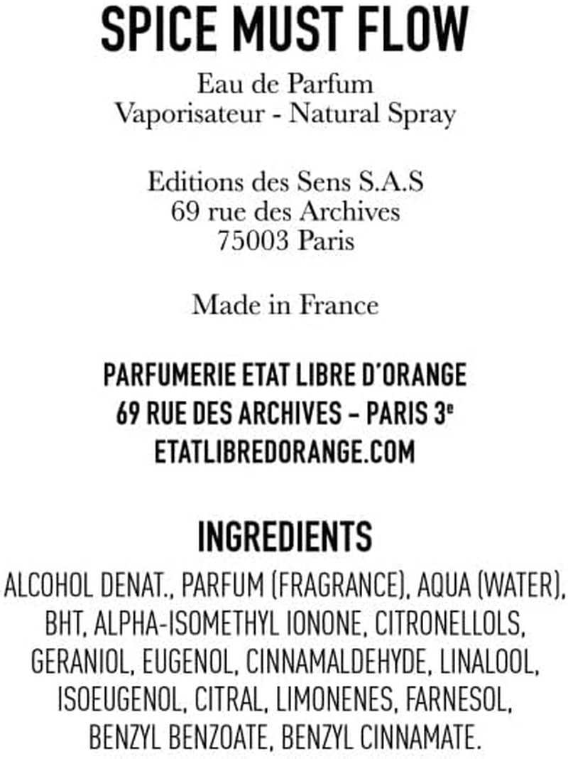 Spice Must Flow EDP Spray (Unisex) by Etat Libre D'Orange - 100 Ml (W) - 100 Ml image number 1