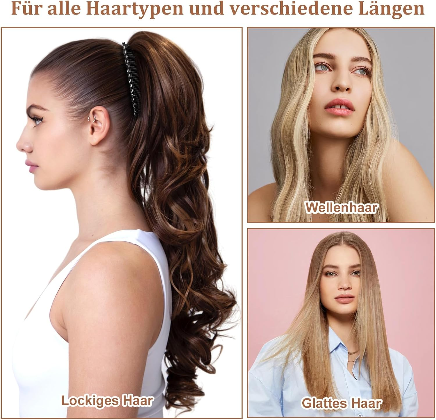 QESSUVNC Pack of 4 Large Banana Clips, Vintage Banana Clip Hair for Women and Girls, Suitable for Daily Life and Fashion Styling (Brown and Black) image number 1