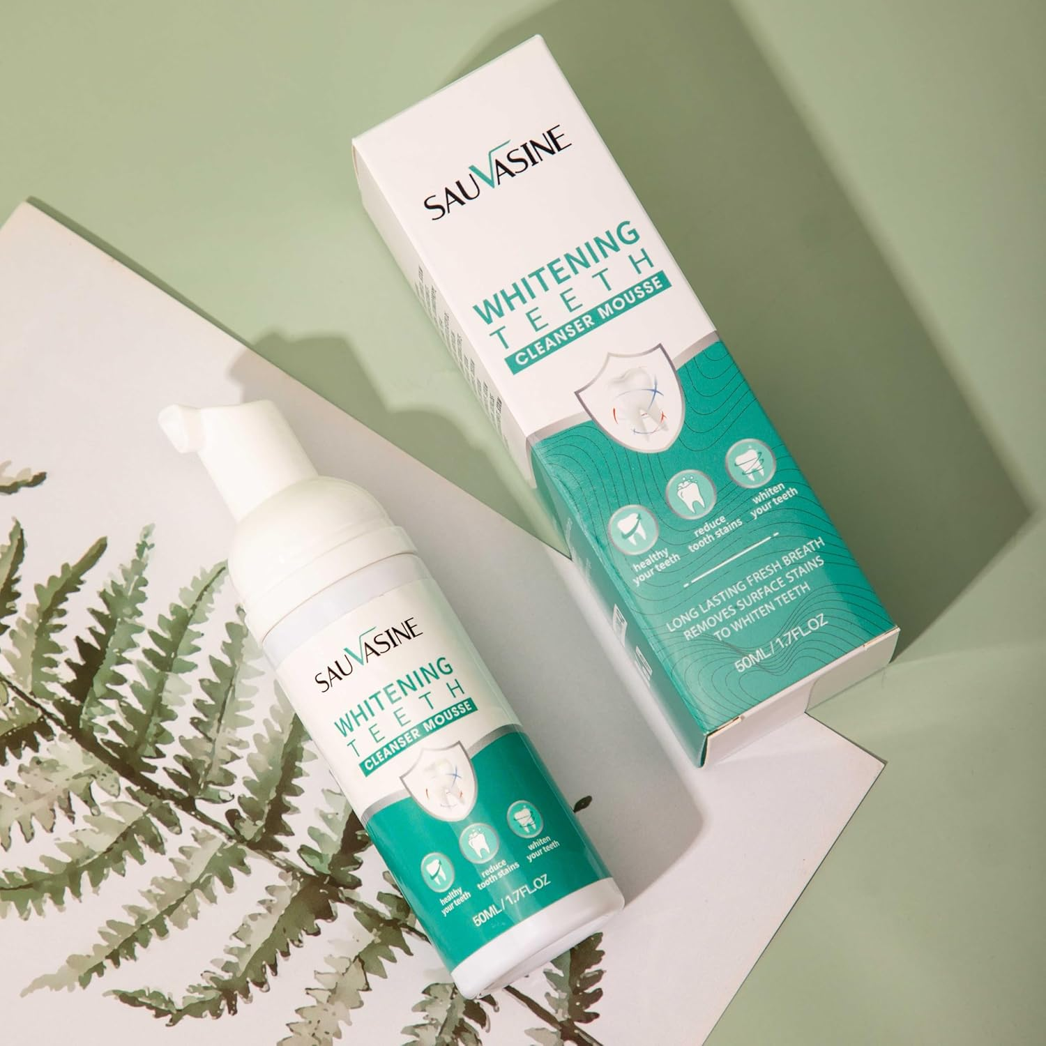 Teeth Whitening Mousse, 50Ml, Dense Foam Cleanser with Fresh Breath Protection, All-In-One Oral Care image number 3