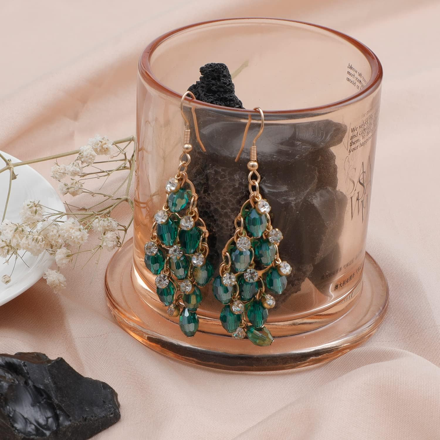 Hofar New Year Earrings Bohemia Vintage Dangle Earrings Boho Retro Rhinestone Drop Earrings Gift for Women image number 4