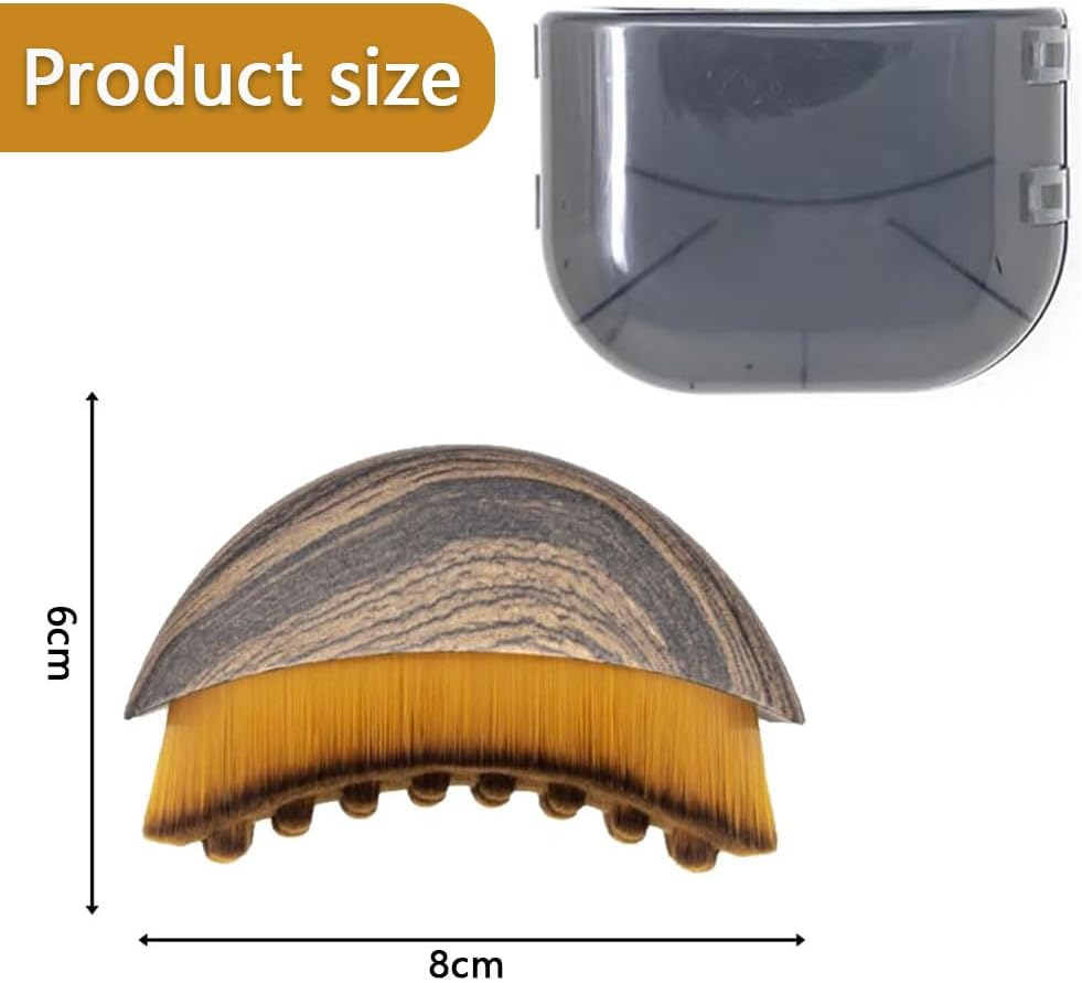 HYAVIA Lymphatic Contour Face Brush for Chin and Jawline Sculpting, Ergonomic Dry Brushing Tool with Ultra-Soft Bristles, Facial Lymphatic Drainage Massager, 2 Pieces with Protective Case, 8&times;6&times;3.5Cm image number 2