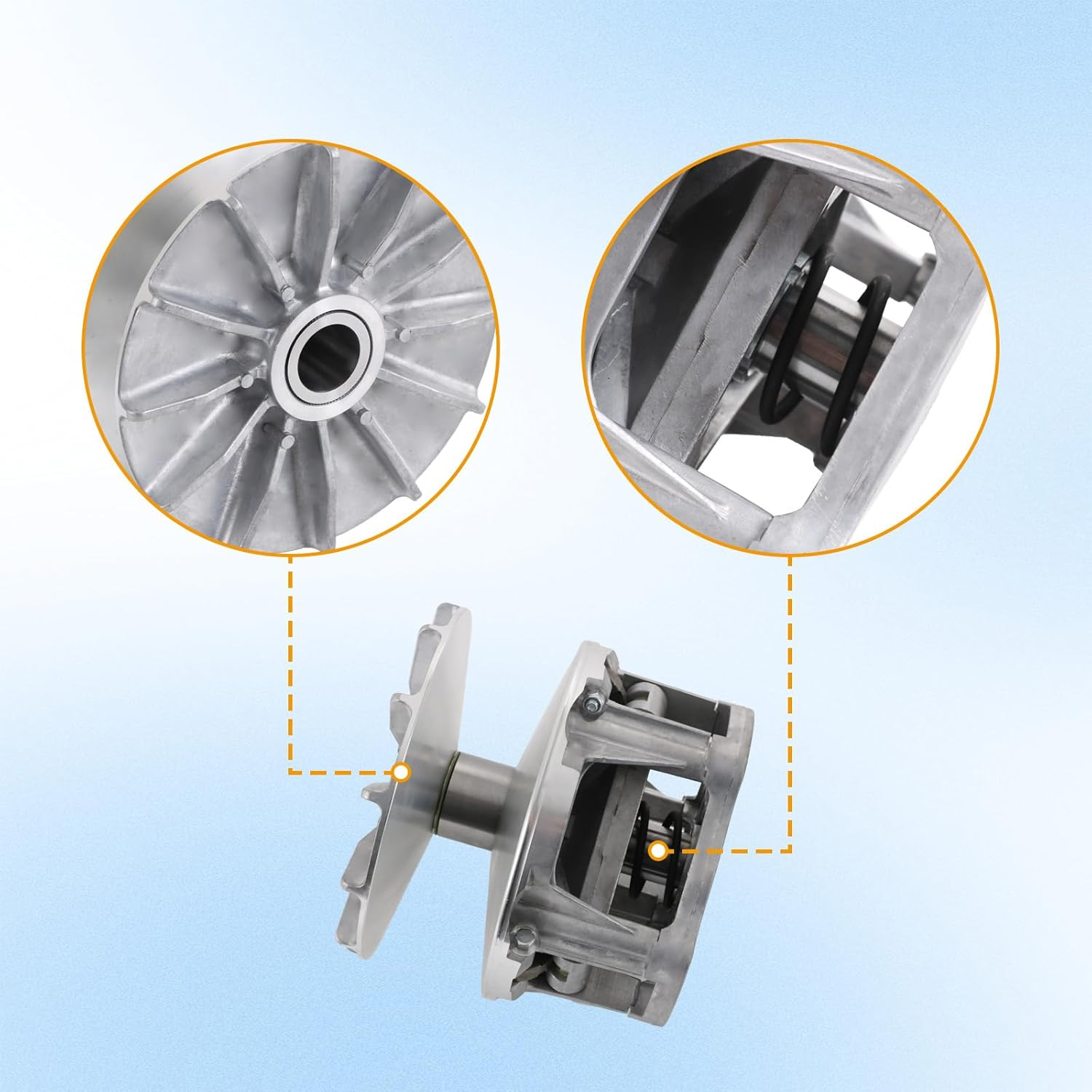 Primary & Secondary Clutches Compatible with POLARIS 570 RANGER 570，RZR 570，ACE 570，ACE 325 - Upgrade Tied Type Replace 1323038, 1323070, 1323119, 1323431