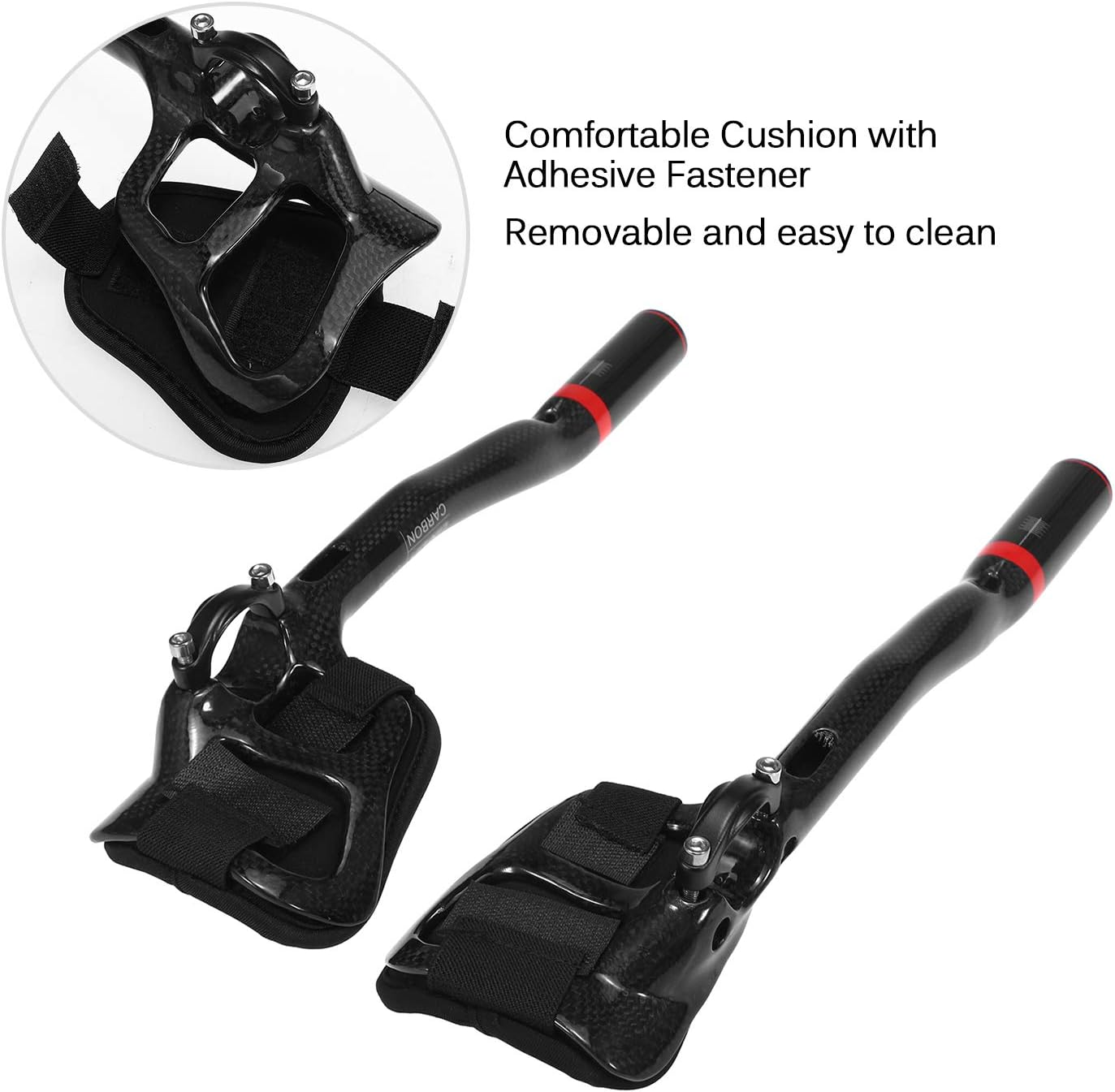 Eacam Bike Bars - 31.8Mm Aluminum Alloy Armrest Aero Bar for Road Bike Bicycle Racing, TT Handlebar Clip on Relaxation Triathlon Handlebars image number 1