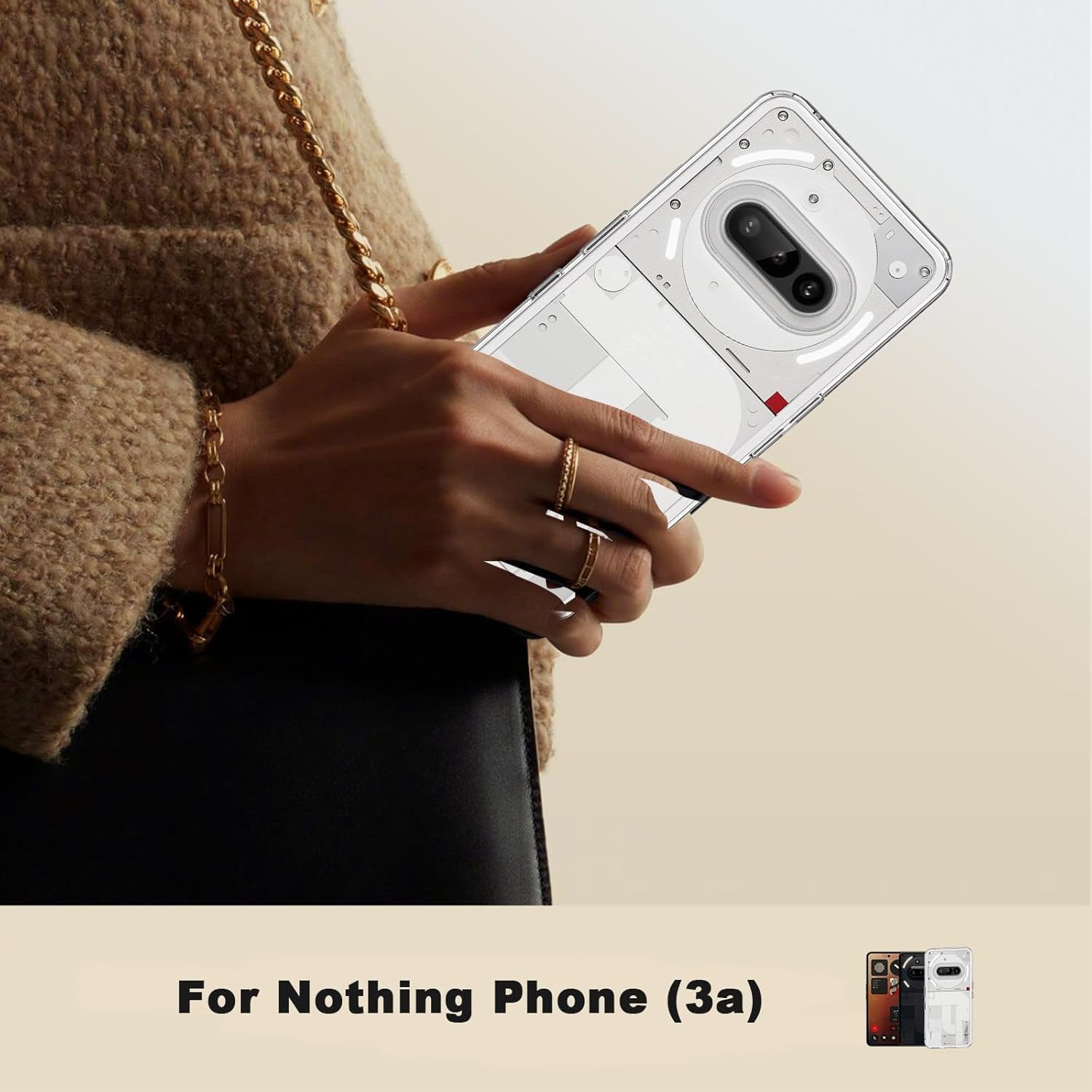 Jellypie for Nothing Phone 3A Case Clear, Transparent Shockproof Anti-Scratch Protective Case for Nothing Phone (3A)