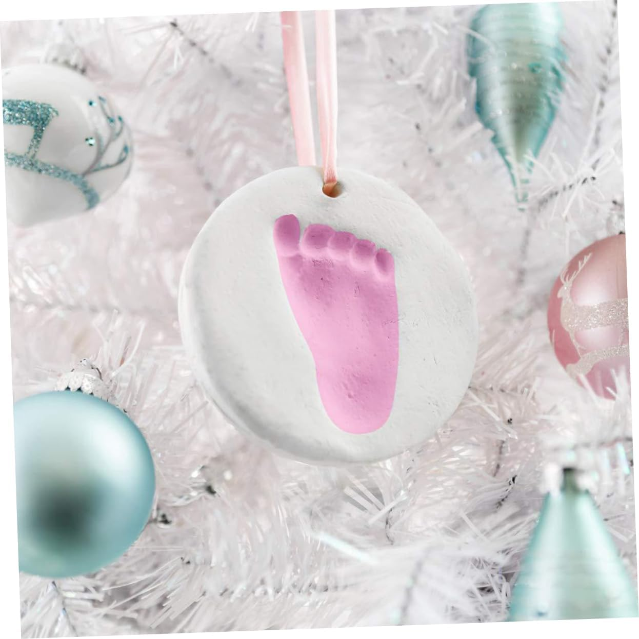 4Pcs Handprint Footprint Kit for Newborns Dymadon Born Memory Handprint Footprint Pad Decorative image number 3