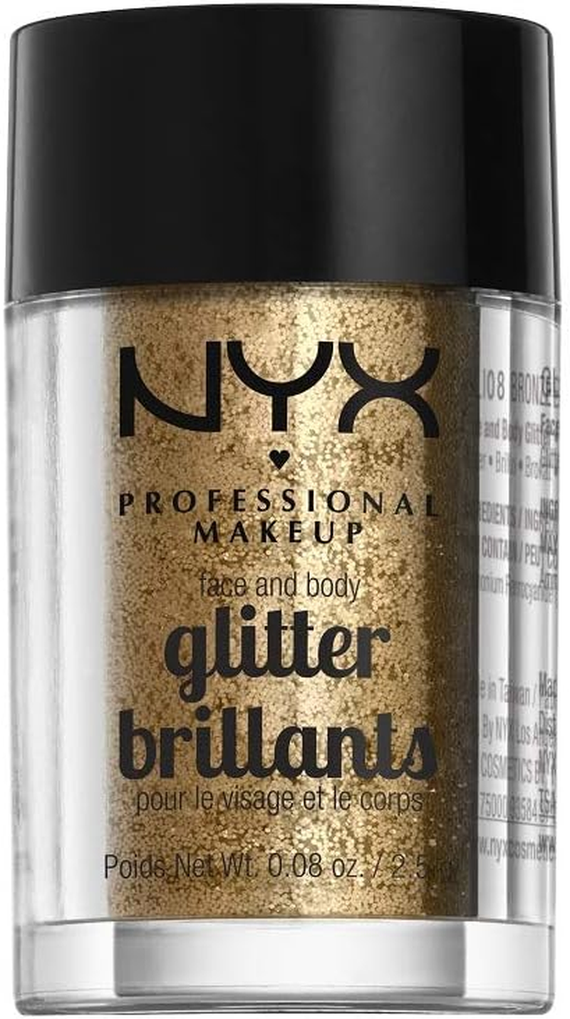NYX PROFESSIONAL MAKEUP Face & Body Glitter, Crystal