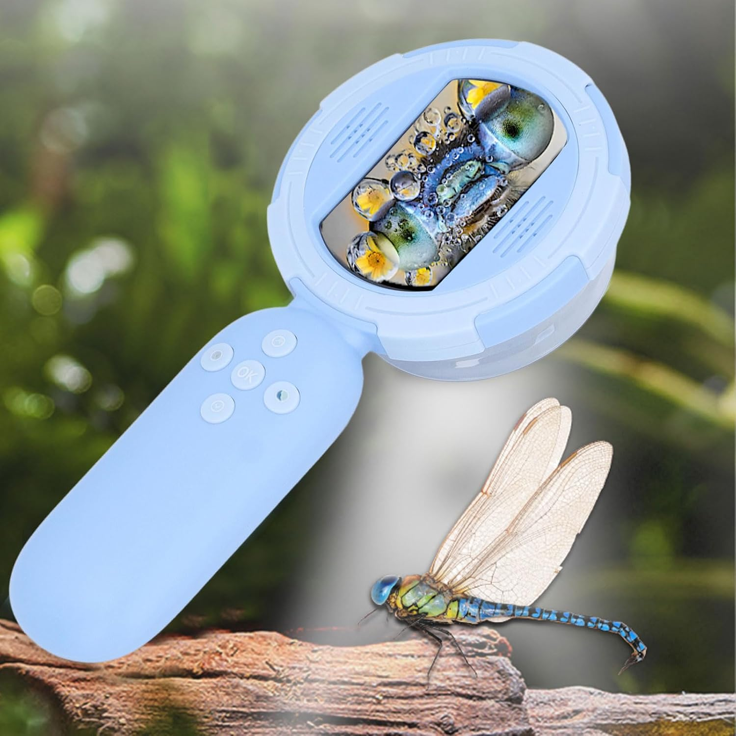Digital Microscope for Kids - Portable Pocket Magnifier with 2" IPS Display, 100X Magnification, 8 LED Lights, USB Connection to PC, Compatible with & Mac
