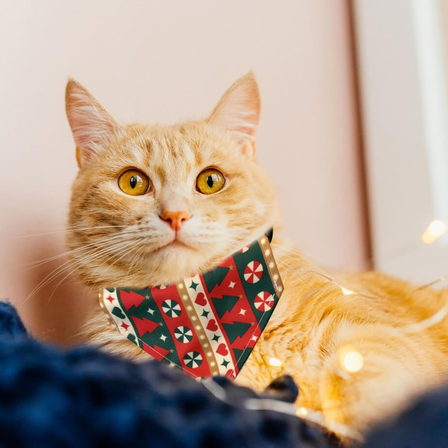 2 Pack Dog Bandana Cat Collars Pet Triangle Bibs Dog Bids Kerchief Pet Collars with Removable Christmas Triangle Scarf Adjustable Dog Bandanas Pet Scarf for Small Medium Pets Dogs and Cats image number 1