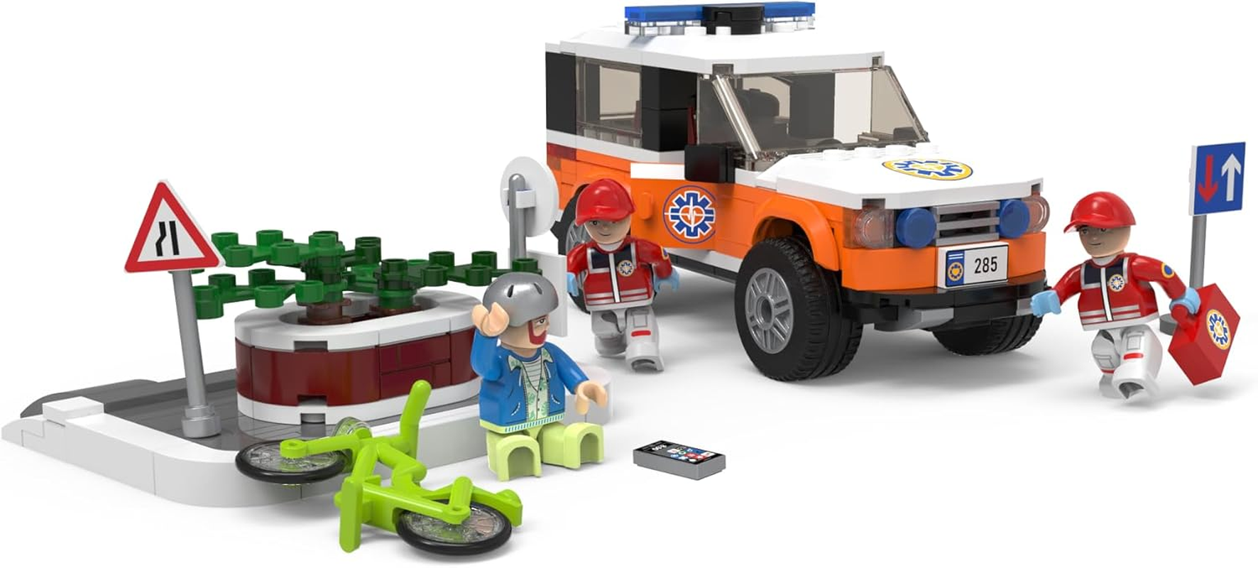 Bluebrixx Play 107743 Pizza Delivery Made of Clamping Blocks with 135 Building Elements image number 1