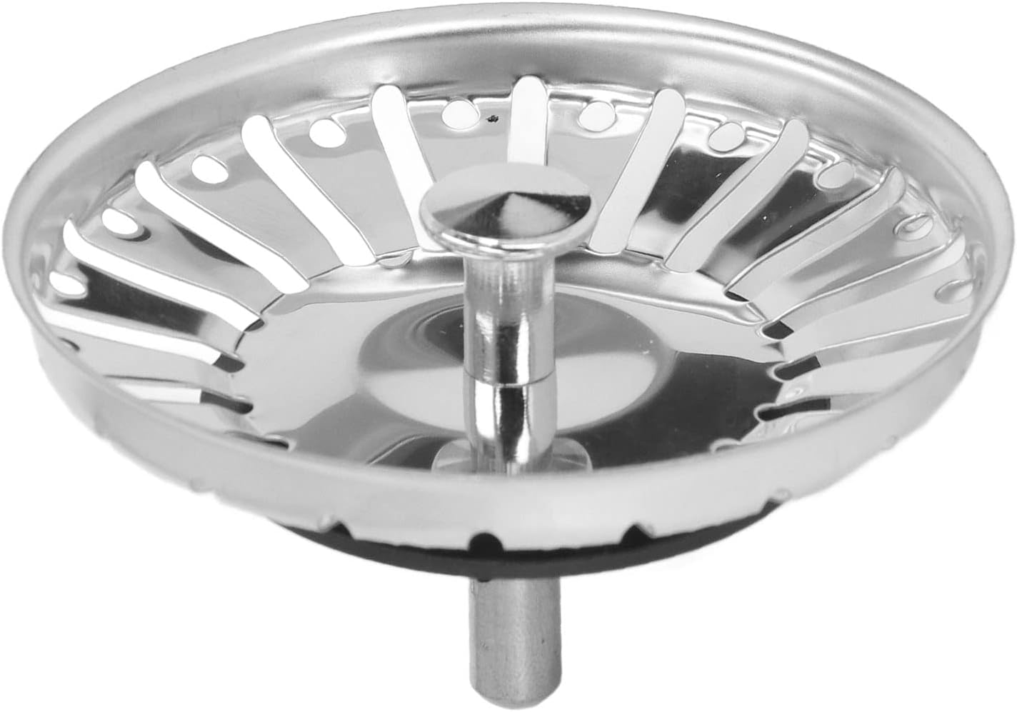 Hyuduo Stainless Steel Kitchen Sink Strainer, 84Mm Diameter, Rubber Base Filter Basket for Drainage image number 4