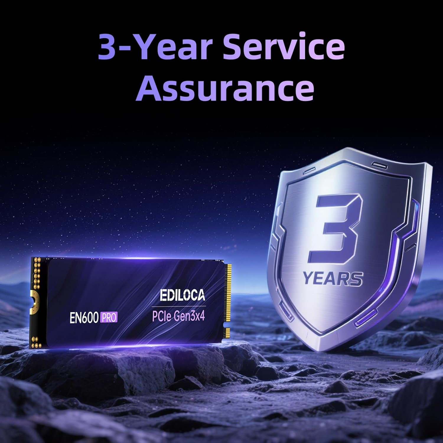 EN600 PRO SSD 256GB Pcle 3.0X4, Nvme M.2 2280, up to 2800Mb/S, Internal Solid State Drive, SLC Cache 3D NAND TLC, Graphene Cooling Sticker, Storage for PC, Desktop and Laptops image number 1