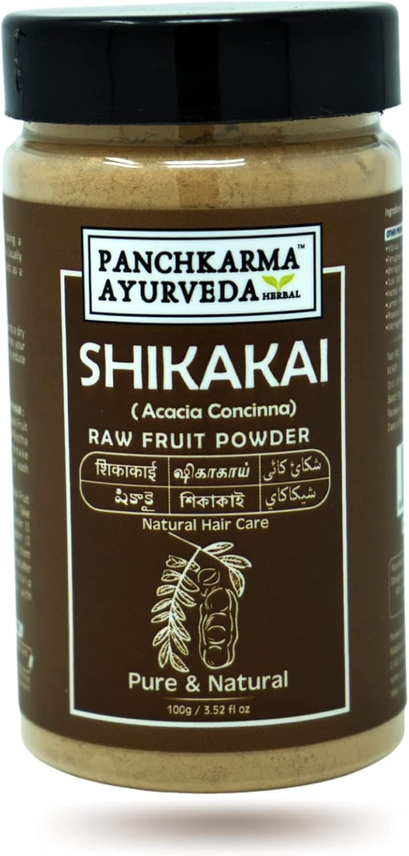 Panchkarma Ayurveda Herbal & Natural Herbal Shikakai Fruit Powder (Acacia Concinna) for Hair Shine anti Hair-Fall Hair Pack (100G) image number 2