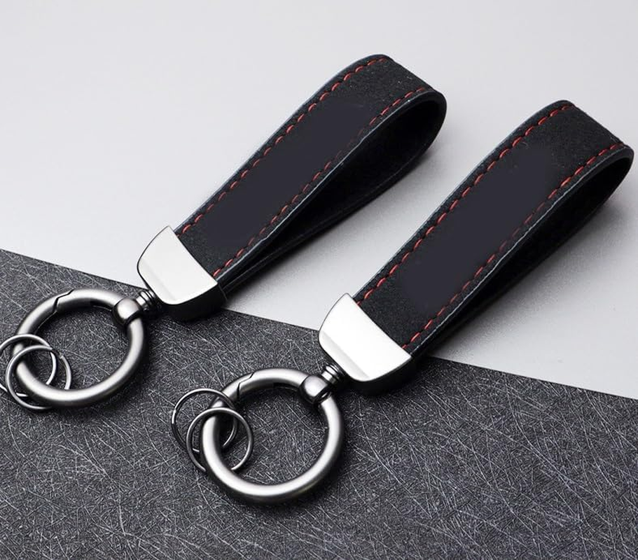 Leather Car Keychain,Creative Personality Leather Car Keychain,Car Accessories Universal Keychain for Men and Women image number 5