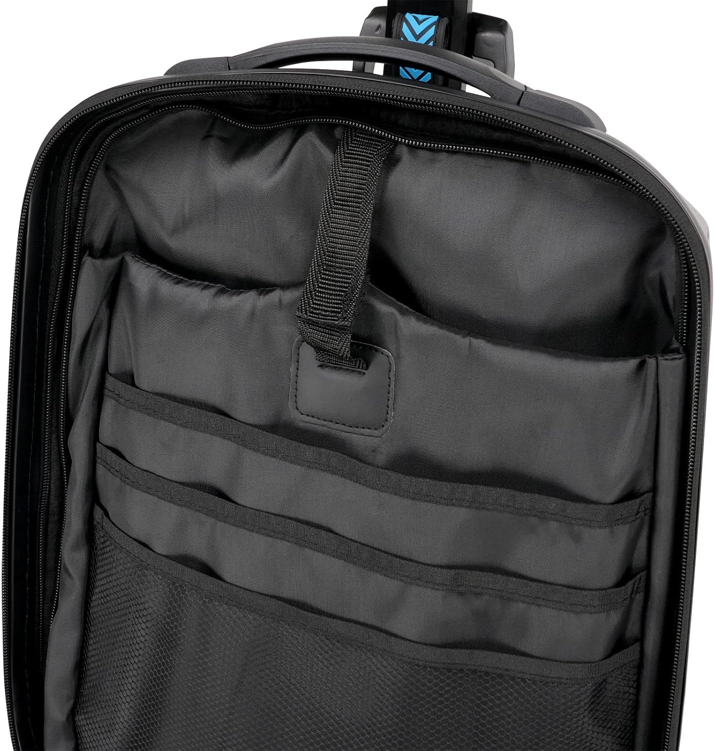 Ausadom 2 in 1 Scooter Suitcase 37L Travel Ride-On Suitcase with Waterproof PC Shell&Anti-Slip, Aluminum Luggage Scooter with Height Adjustable Handle for Children,Teens,Adults Black image number 2