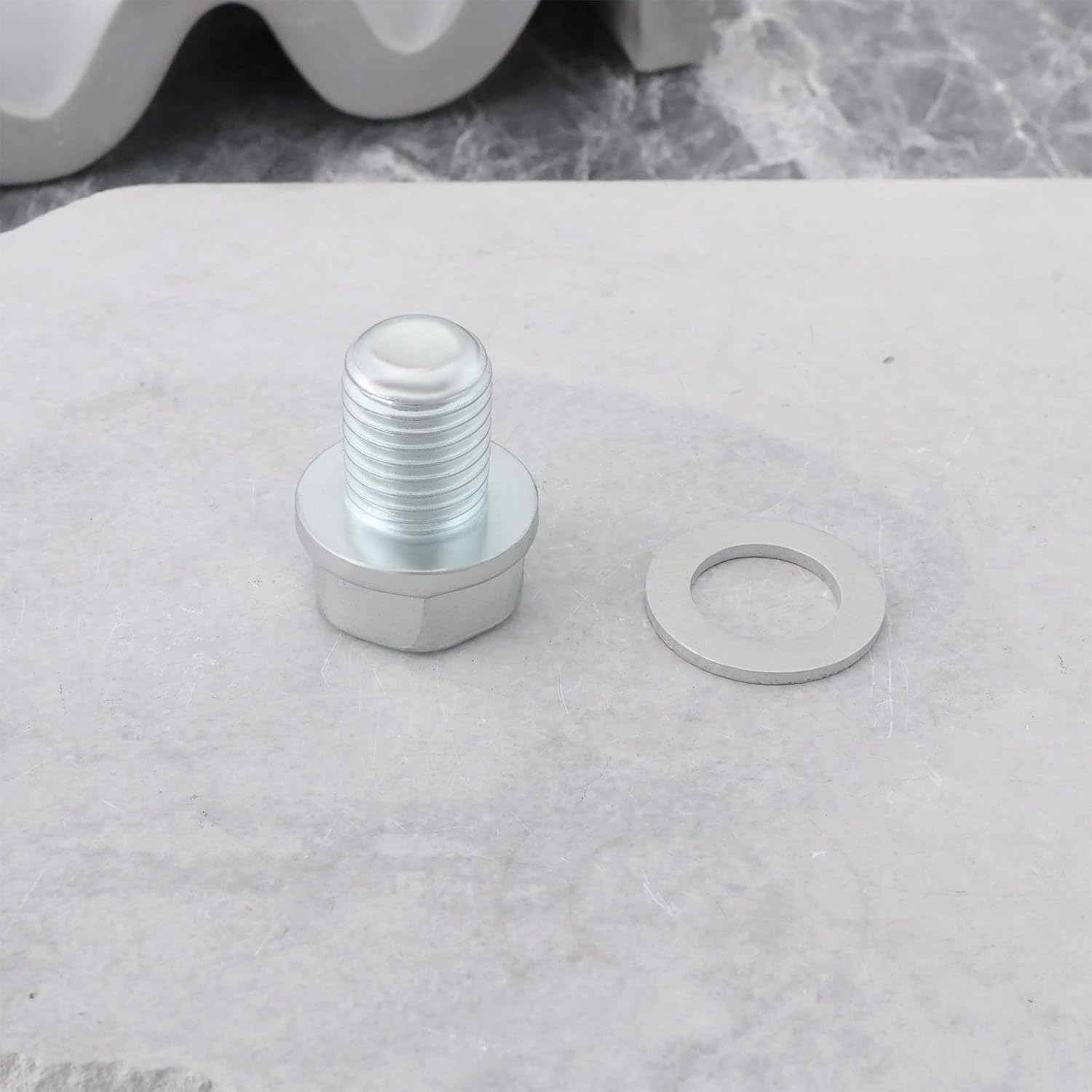 Emagtech 2Set Motorcycle Sump Bolt Plug M12*1.5 with Washer, Oil Drain Plug 92800-12000, 90407-259-000 Compatible with Honda CBF600 CBF1000 CBR125 CBR250 CBR600F