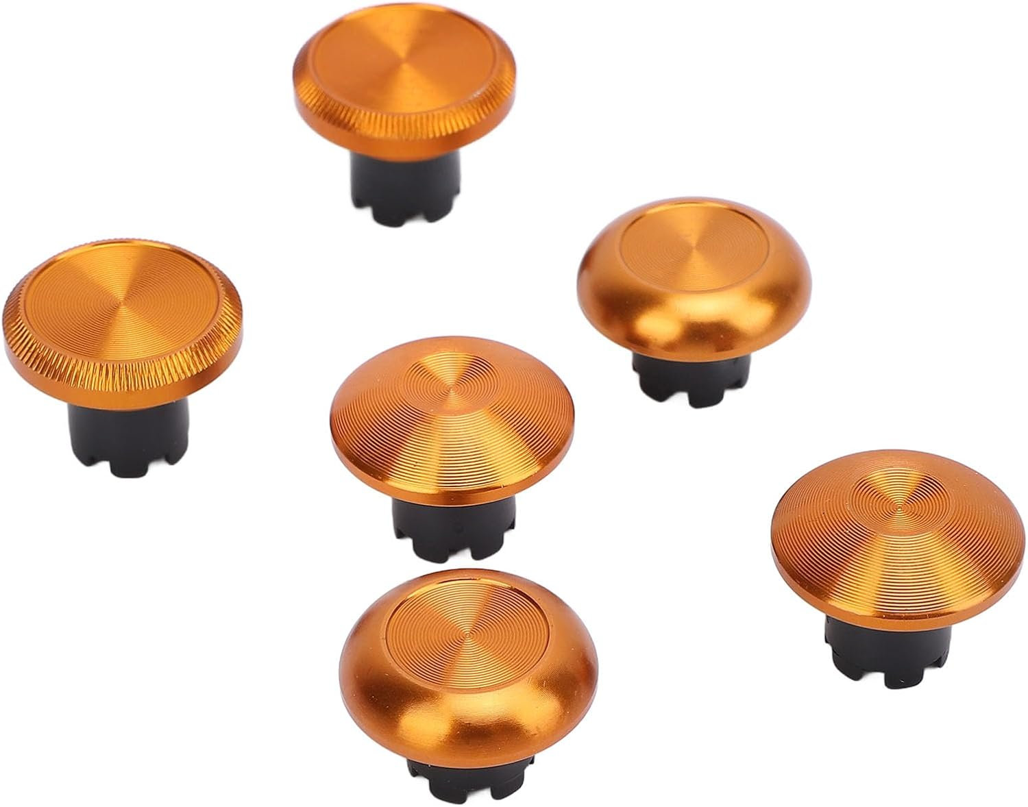 Stick Caps for PS5 Pro Elite, Aluminum Alloy Analog Thumbsticks Joystick Accessories with Textures for Edge Controller, Different Height Shape, Plug and Play (Silver)