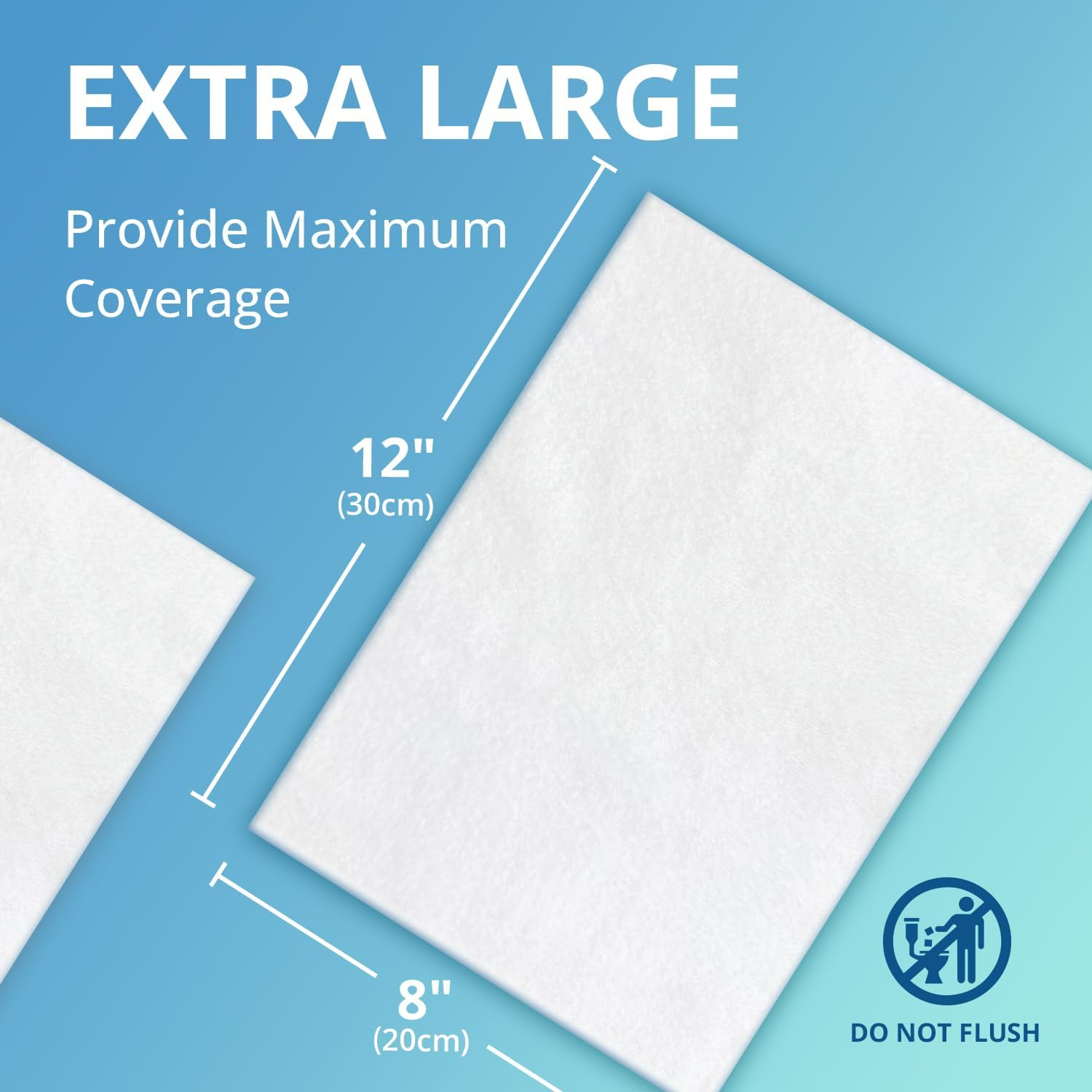 Whyworry Bed Bath Wipes for Adults Rinse Free, Ultra Thick Bathing Wipes with Aloe for Women & Men, 20 X 30 Cm Disposable Cleaning Body Wipes for Gym & Camping, Fresh Scent, 50 Count (5 Packs of 10) image number 4