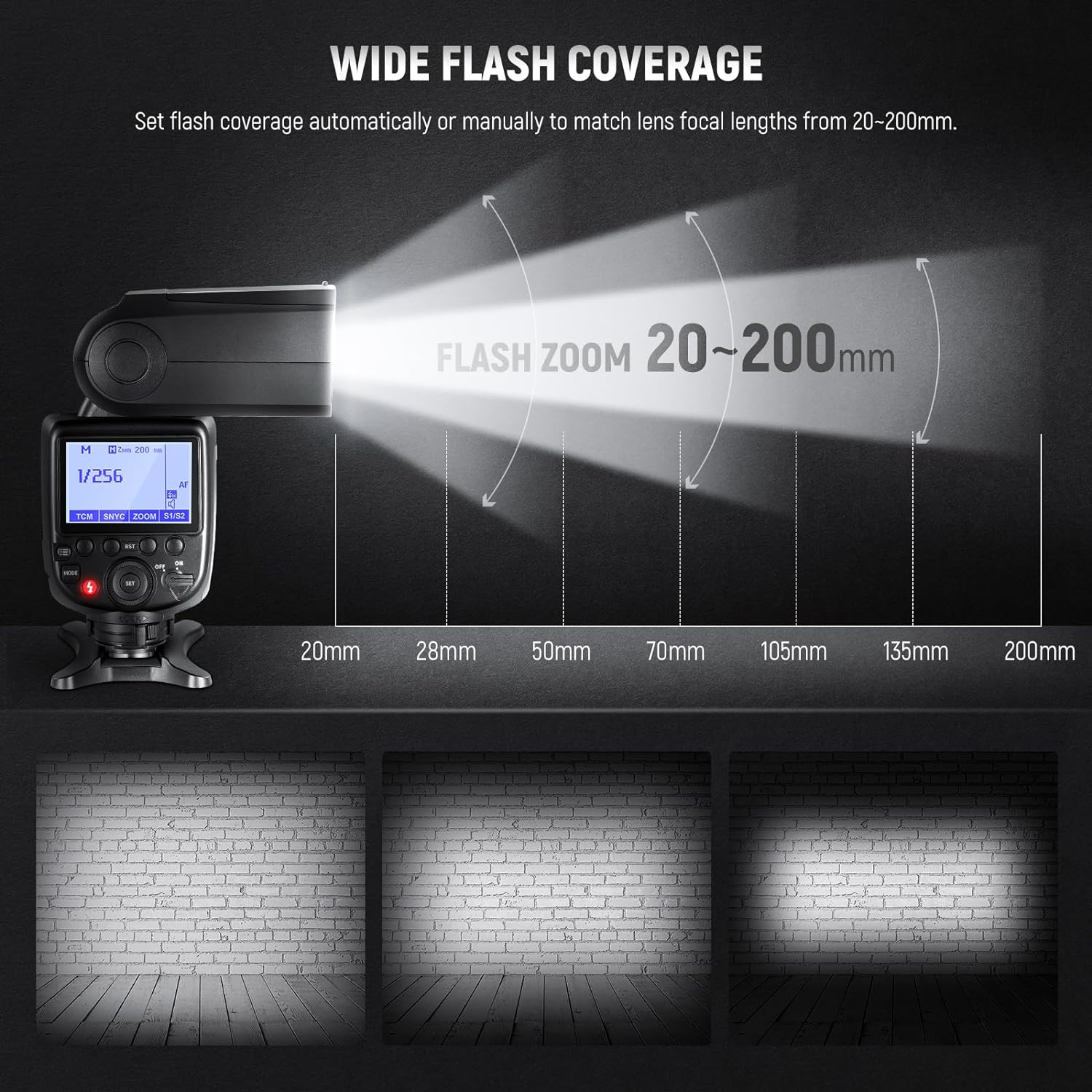 NEEWER NW700-C TTL Flash Speedlite Compatible with Canon DSLR Cameras,1/8000S High Speed Sync,1/1-1/256 Output,Tcm Function,230 Full Power Flash,0.1-2.7S Fast Recycling,Batteries Not Included image number 4