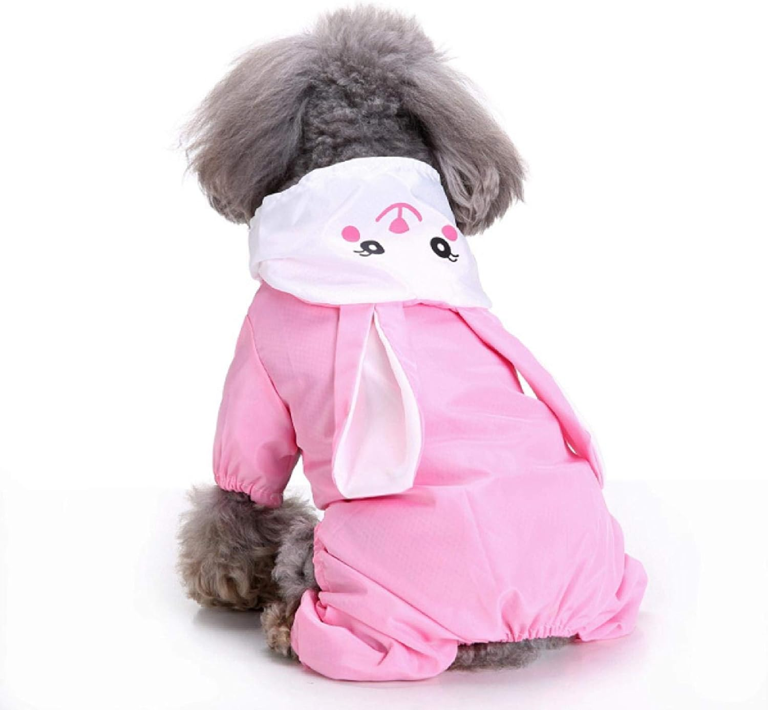 Rabbit Frog Duck Shark Shape Pet Dog Polyester Puppy Waterproof Four-Leg Raincoat Doggie Hooded Rain Gear Jumpsuit Rainwear Suit image number 3