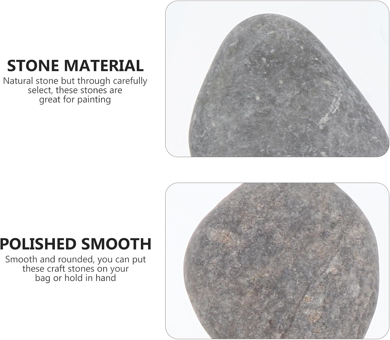 GANAZONO 1 Set Painting Rock Natural Rocks Kindness Rocks Crafting Party Pack Bundle River Stones Rocks Flat Smooth Rocks Cobblestone for Painting Crafts image number 4