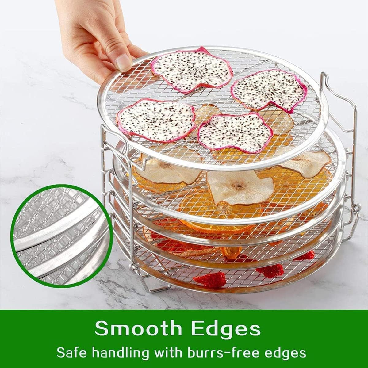 TINGJUNN Dehydrator Rack, Stainless Steel Stand Accessories, Pressure Cooker & Air Fryer for Instant Pot Air Fryer 8 Quart. image number 1