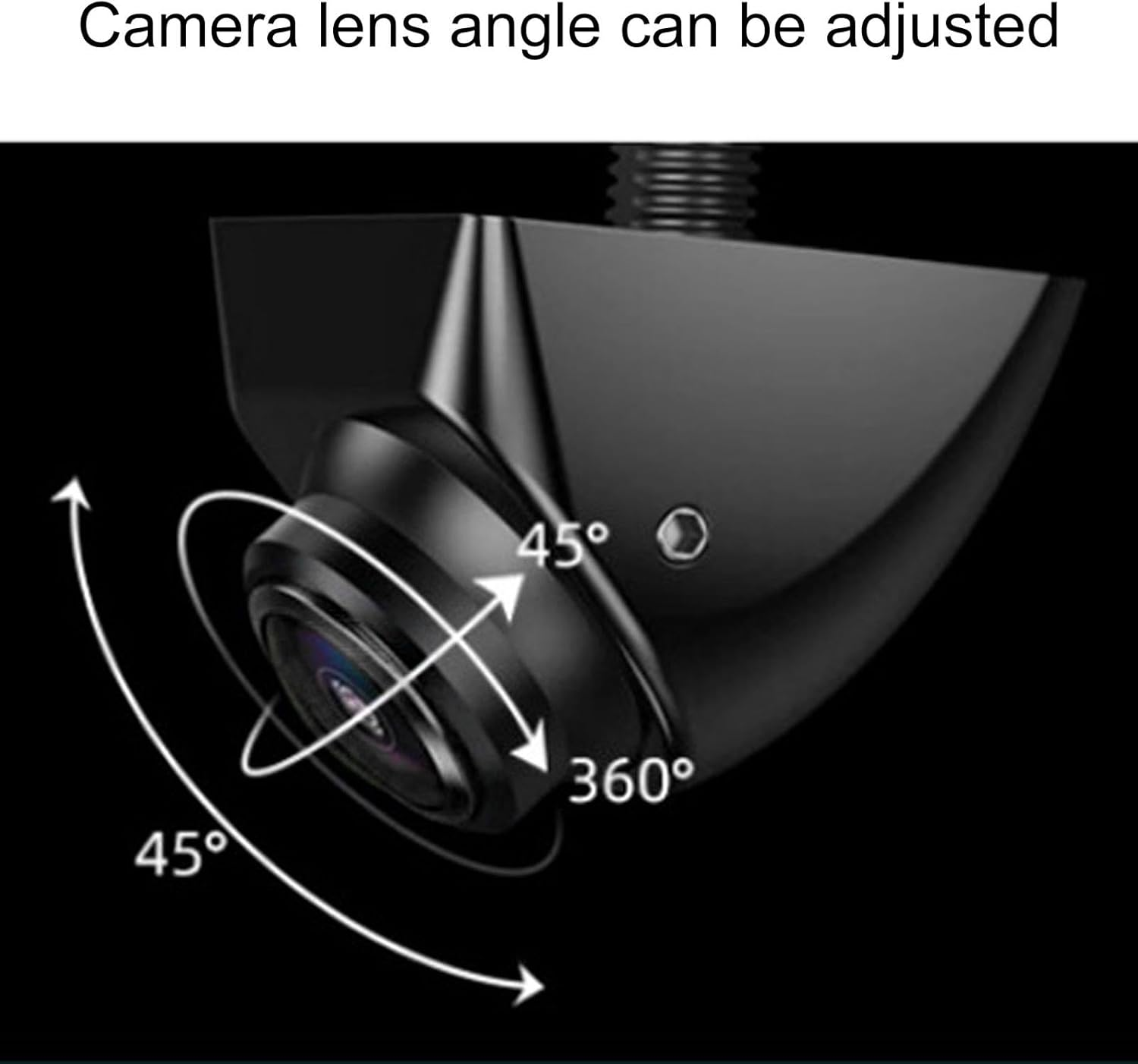 Vehicle Backup Cameras, 360-Degree Rotating Waterproof Car Rear View Camera, 1080P Metal Front Car Camera, Wide Angle Car Reverse Camera for Daytime, Trailer, Van, Pickup image number 5