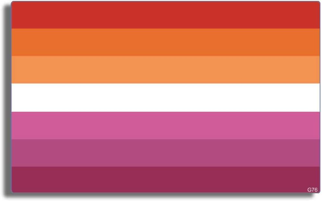 Gear Tatz - Lesbian Pride Flag - LGBTQ - Bumper Stickers - 3 X 5 Inches - Professionally Made in the USA (Vinyl,X1) image number 3