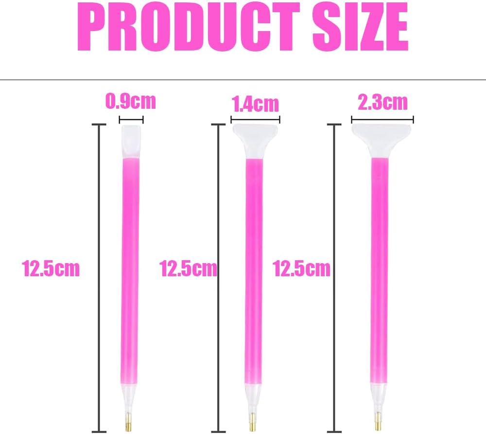 72 PCS Diamond Embroidery Painting Pen,5D Diamond Art Pens, with 3 Drill Sizes, Cross Stitch Tools Drill Pen Tools,For DIY Diamond Rhinestone Painting Crafts Making image number 6